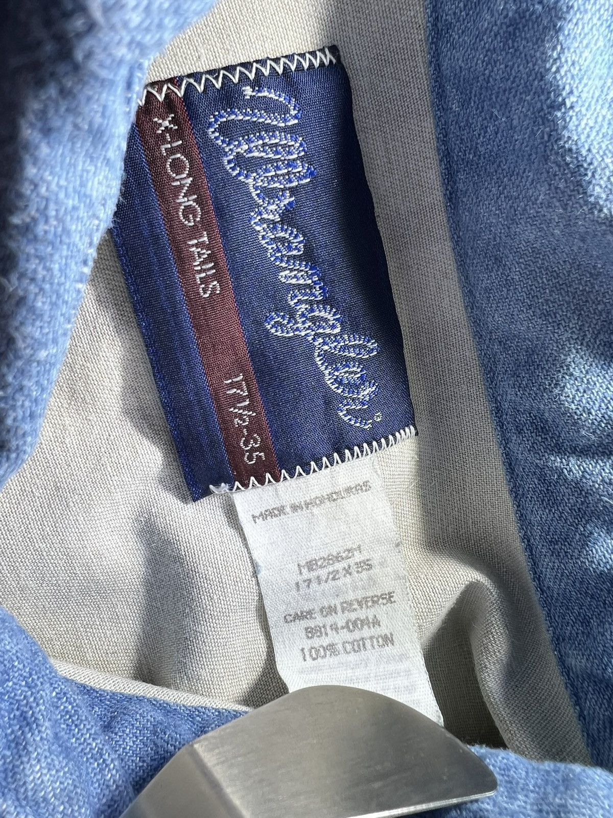 Wrangler Wrangler Brushpopper 17.5-35 Striped Denim Western X-Long Size US XL / EU 56 / 4 - 6 Thumbnail