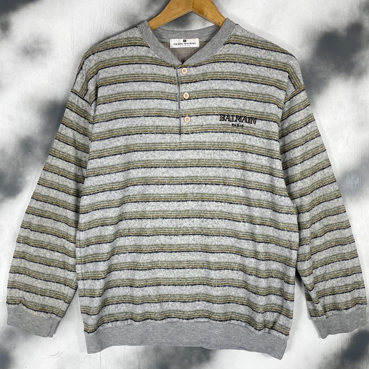 Designer × Pierre Balmain Pierre Balmain Paris Button up Sweatshirt Size US L / EU 52-54 / 3 - 1 Thumbnail