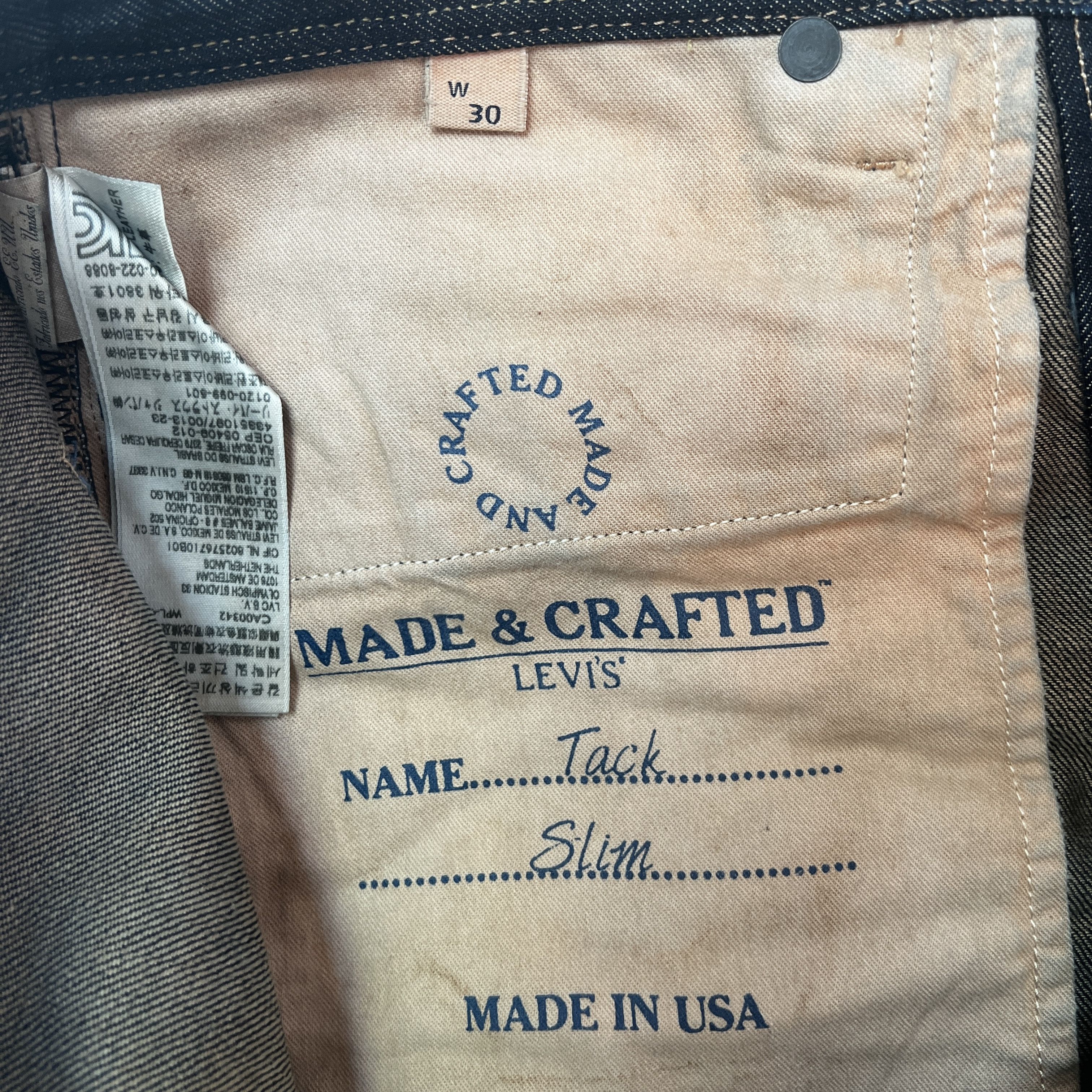 Levi's Made & Crafted Levi’s Made & Crafted 30/34 Midnight Blue Denim Jeans Size US 30 / EU 46 - 2 Thumbnail