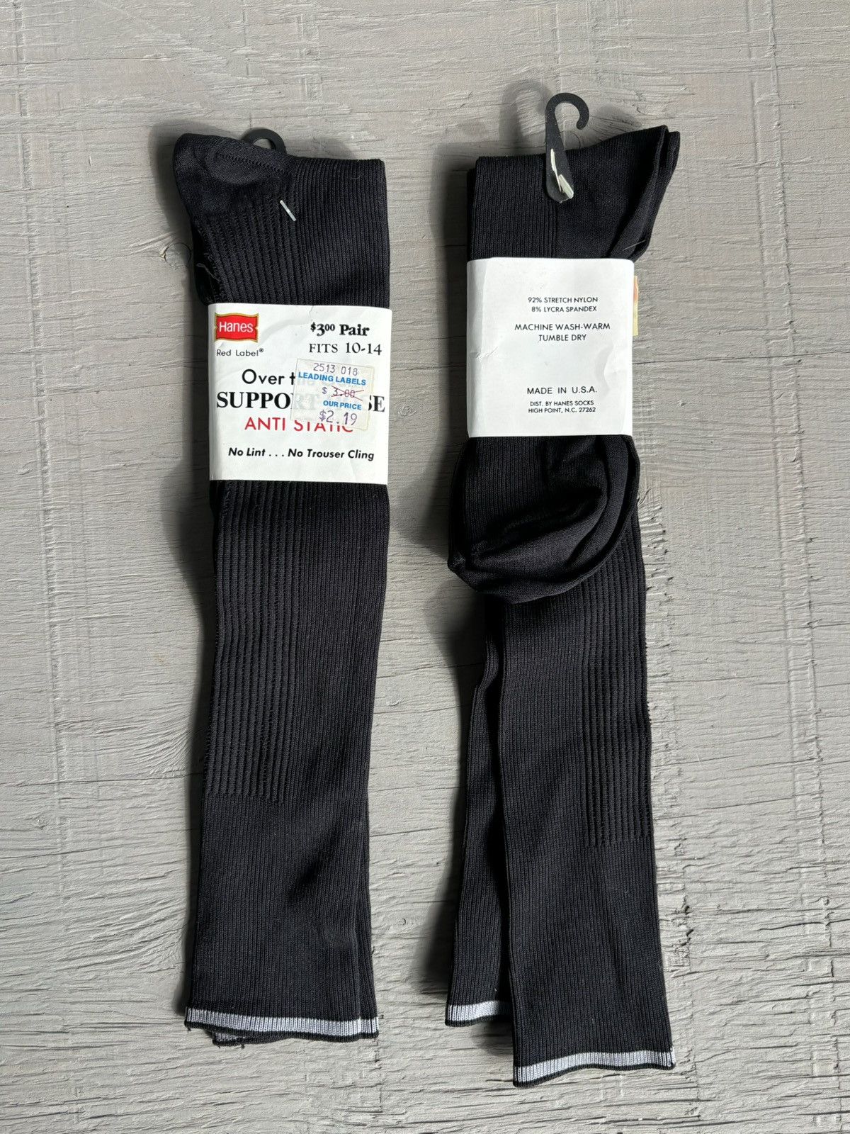 Hanes × Vintage 1970s Vintage Socks Hanes Made in USA Tall Tube Trouser Long Size ONE SIZE - 3 Thumbnail