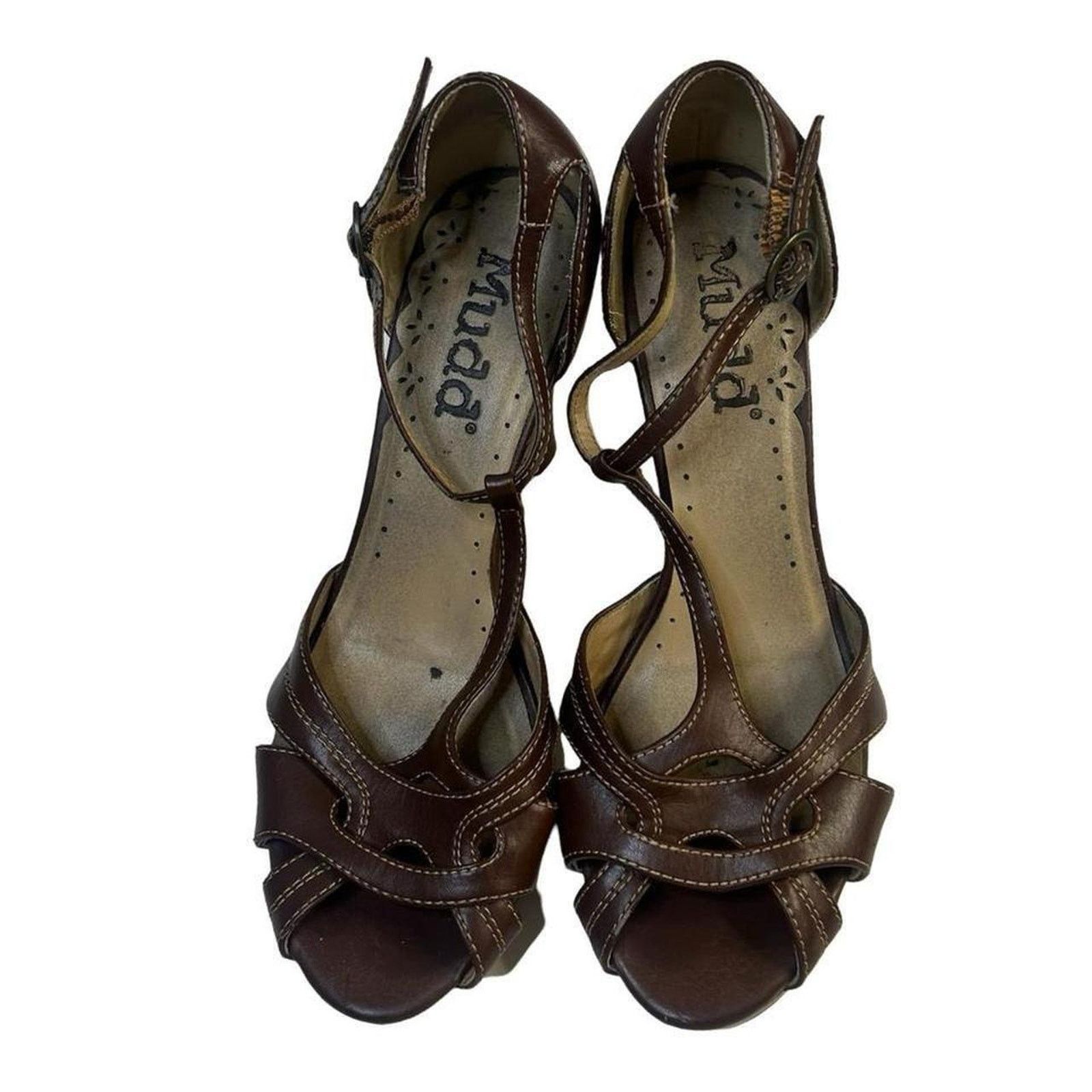 Other Y2k heels strappy sandal by mudd sz 8 brown Size US 8 / IT 38 - 6 Thumbnail
