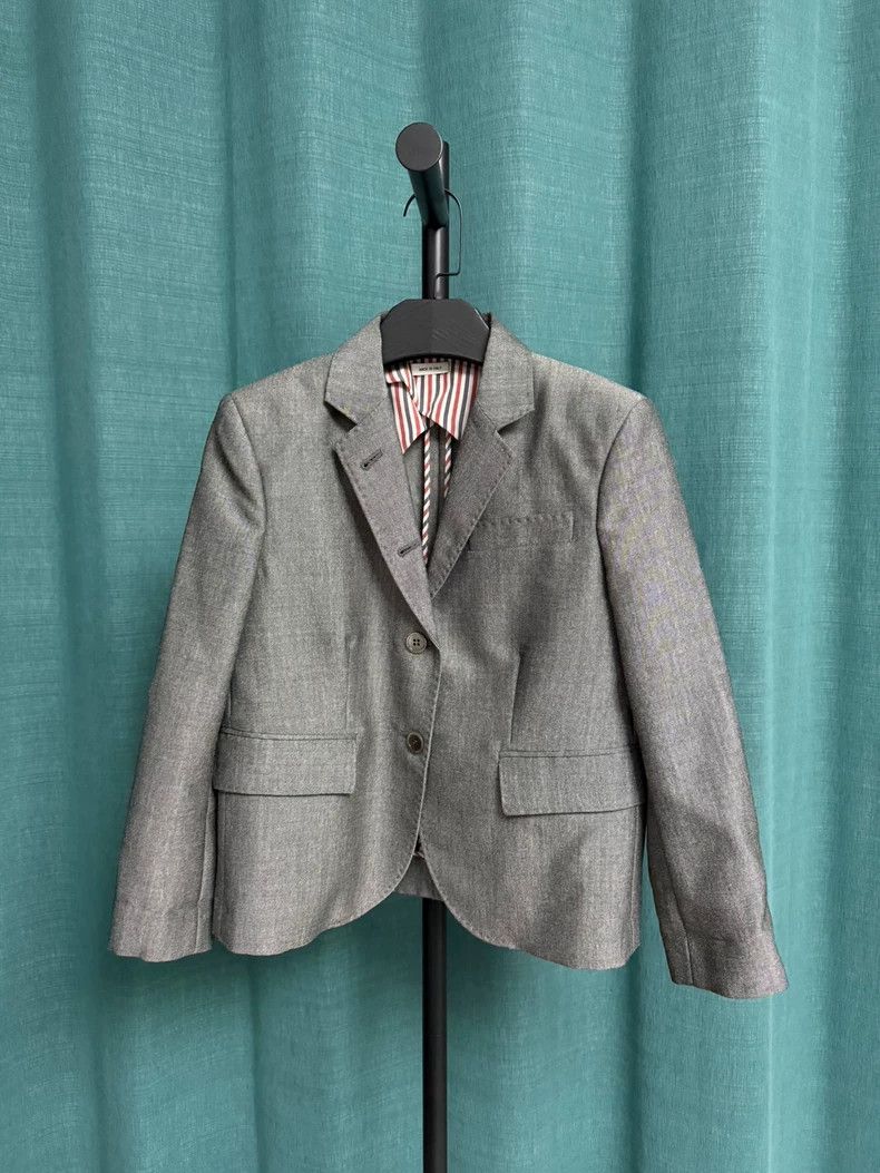 Thom Browne Thom browne Dark gray wool lapel single-breasted suit 2504- Size S / US 4 / IT 40 - 1 Thumbnail