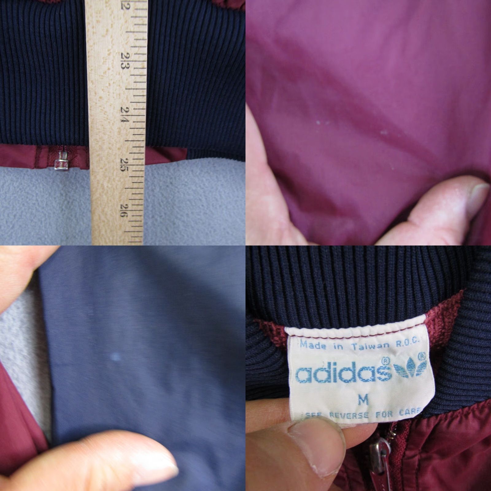 Adidas VINTAGE adidas Jacket Mens Medium Red Windbreaker 80s ZIP UP Pockets Full Zip Lined Polyester Jacket Coat Track Outdoor Sports Mens( bag) Size US M / EU 48-50 / 2 - 8 Thumbnail