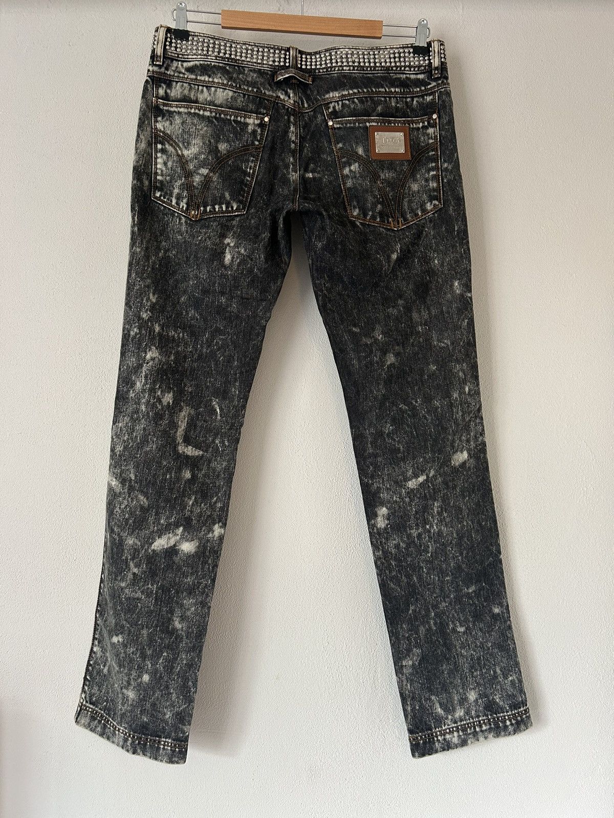 Dolce & Gabbana Punk Studded Acid Wash Jeans Size US 36 / EU 52 - 2 Thumbnail