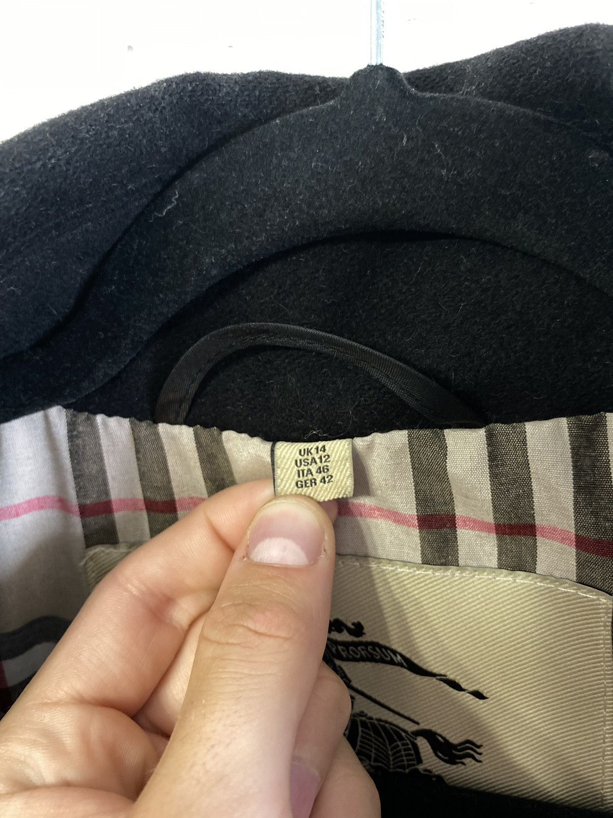 Burberry BURBERRY London Black Wool/Cashmere Belted Coat Size M / US 6-8 / IT 42-44 - 7 Thumbnail