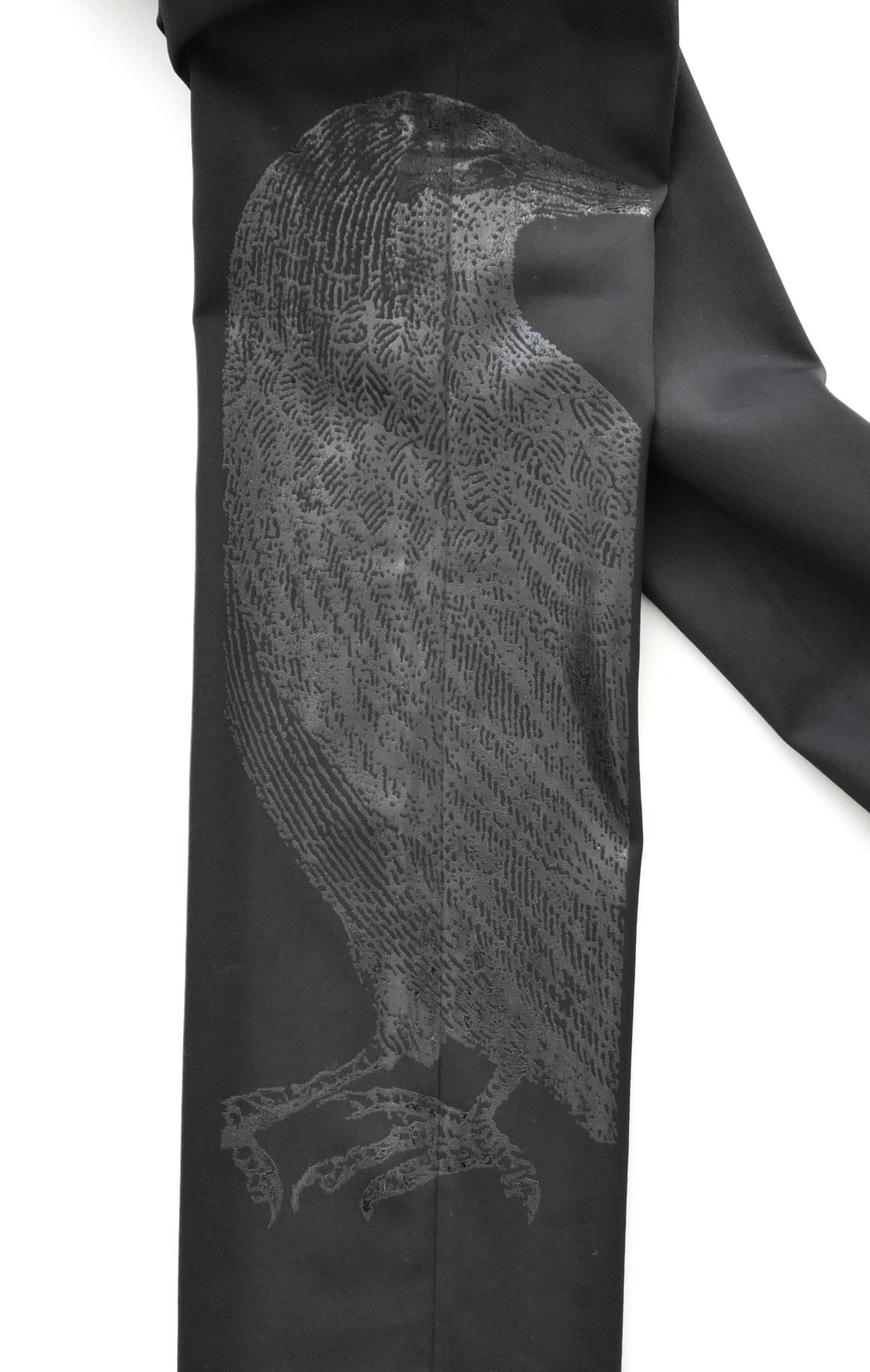 Dior Christian Dior x Galliano Fall 2006 Crow Print Trousers Size 27" / US 4 / IT 40 - 6 Thumbnail
