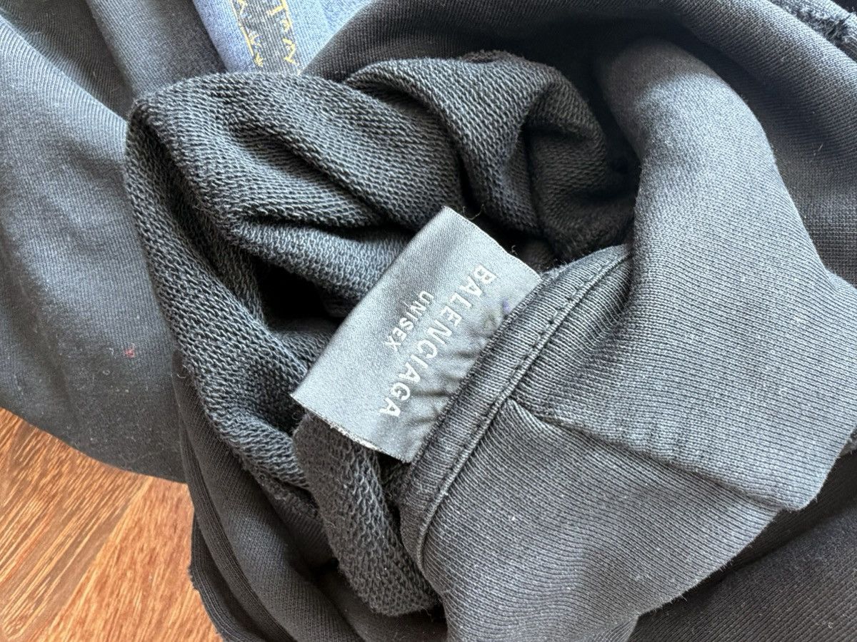 Balenciaga Balenciaga Distressed Paris Moon Hoodie — Size S (EU 48-50) Size US S / EU 44-46 / 1 - 7 Thumbnail