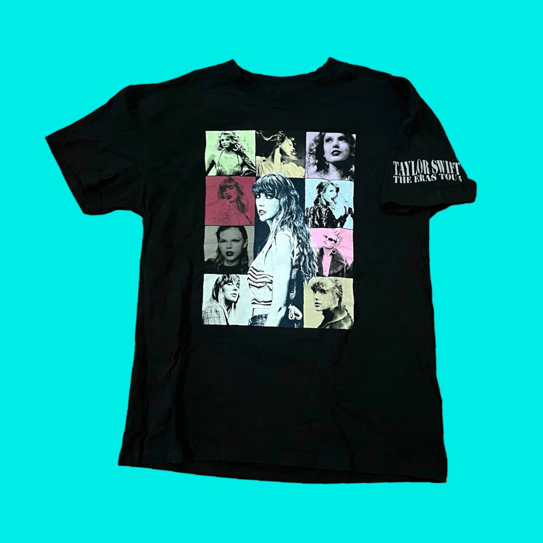 Vintage Taylor Swift The Eras Tour US Dates Official Concert Black T-shirt Size Medium Size US M / EU 48-50 / 2 - 1 Thumbnail