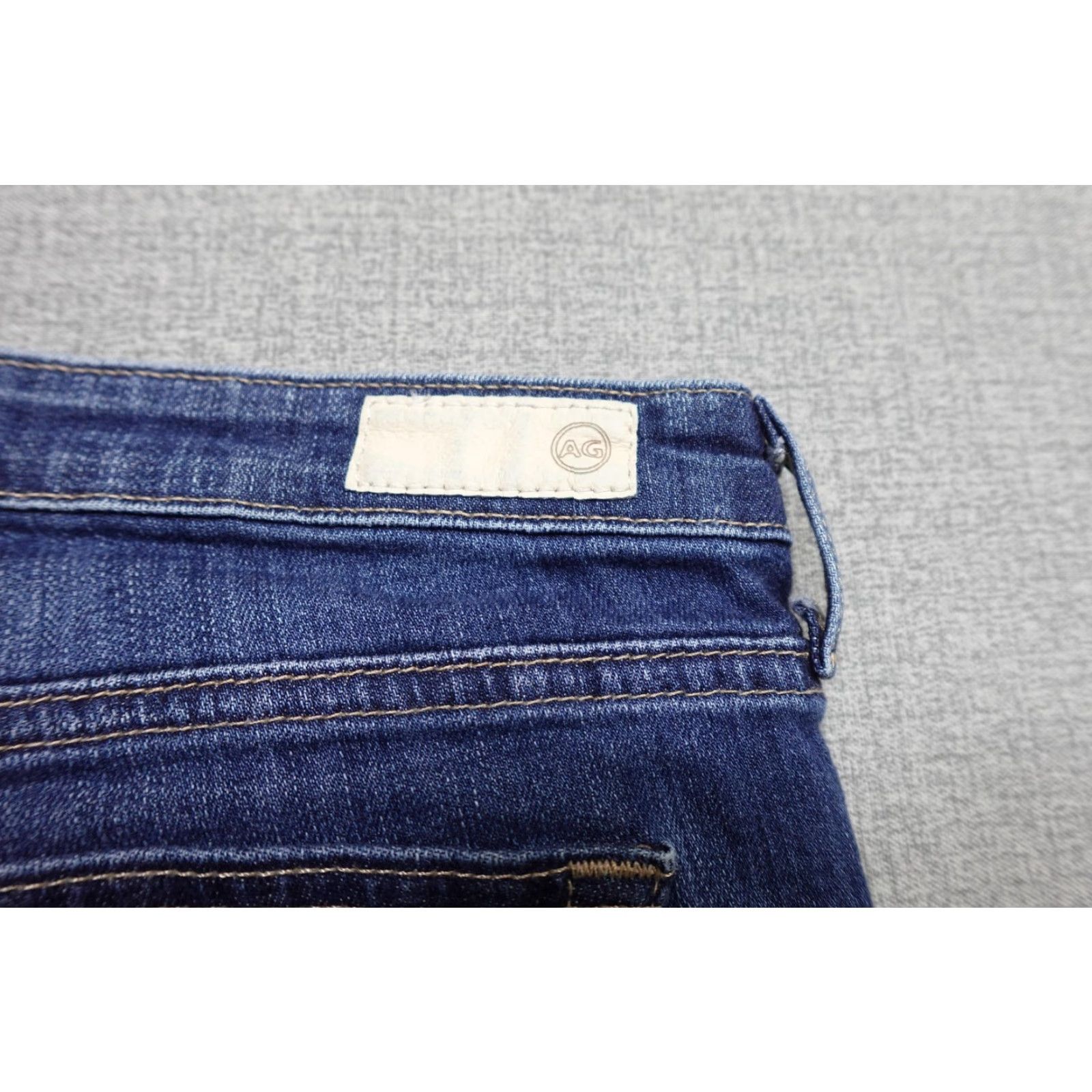 Vintage AG Adriano Goldschmied Jeans Womens 27R The Stilt Cigarette Leg Stretch Jeans Blue 5-Pocket Zipper Slim Mid Rise Cotton Denim Size 24" / US 00 / IT 34 - 2 Thumbnail