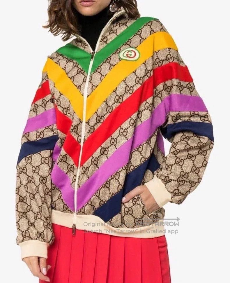 Gucci Gucci Colour block striped logo jacquard stitching stand-u Size XS / US 0-2 / IT 36-38 - 8 Thumbnail