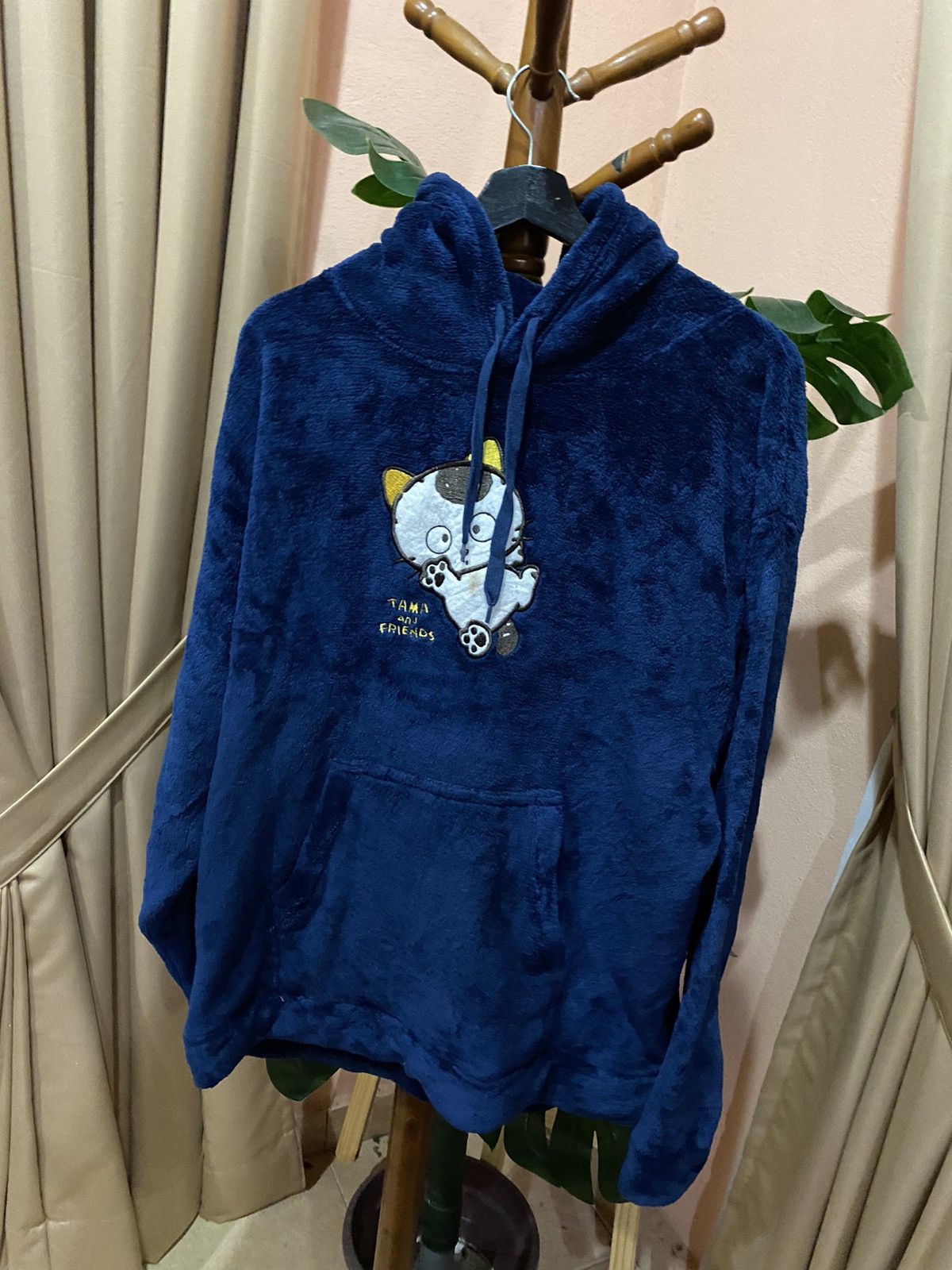 Anime Tama & Friends Navy Plush Hoodie - Cozy Japanese Anime Size US L / EU 52-54 / 3 - 2 Thumbnail