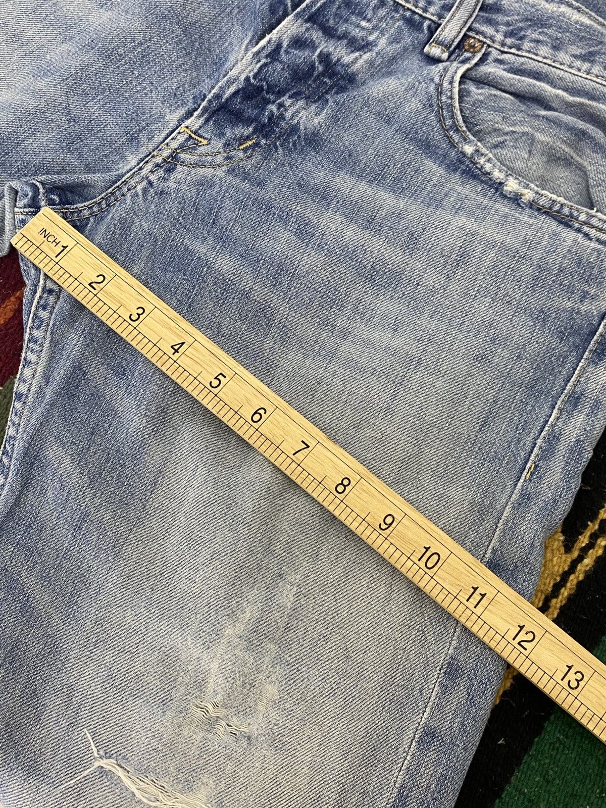 Polo Ralph Lauren Polo Ralph Lauren Distressed Slim Straight Denim Japan Size US 32 / EU 48 - 4 Thumbnail