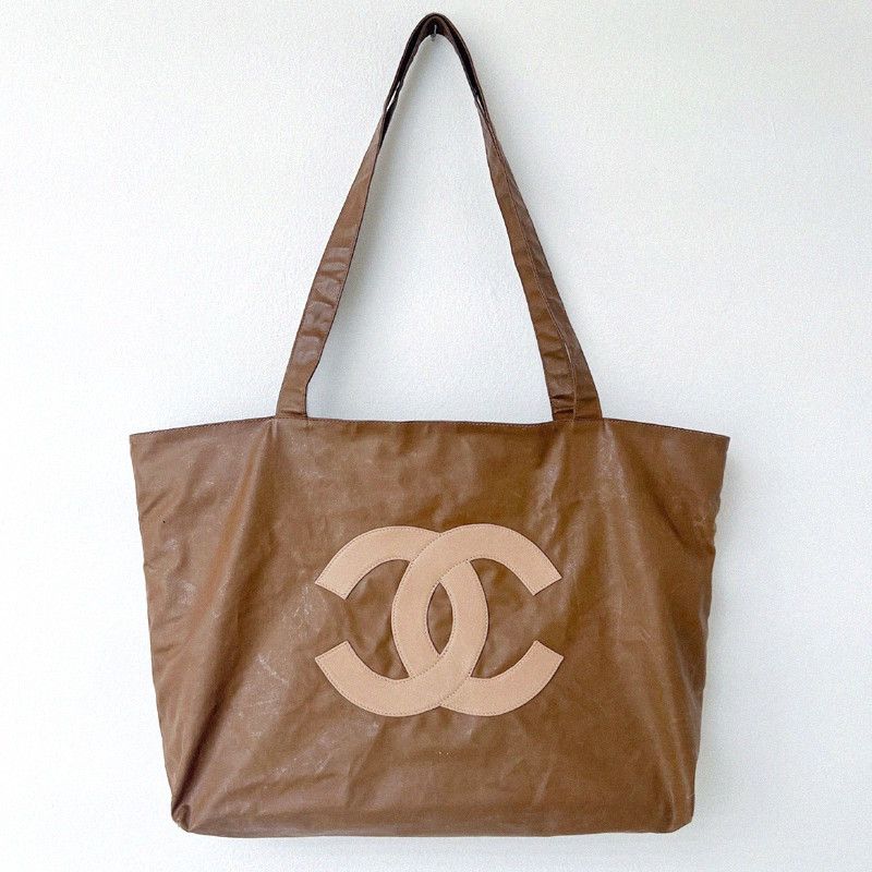Chanel Chanel Vintage Big Logo Brown Shopper Shoulder Bag Size ONE SIZE - 5 Thumbnail