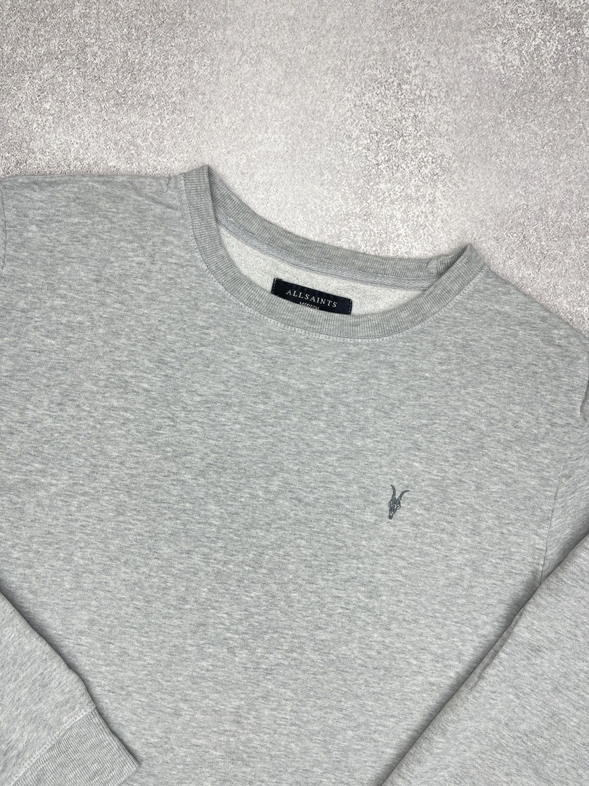 Allsaints Mens AllSaints Raven Crew Sweatshirt Grey Size M Size US M / EU 48-50 / 2 - 3 Thumbnail