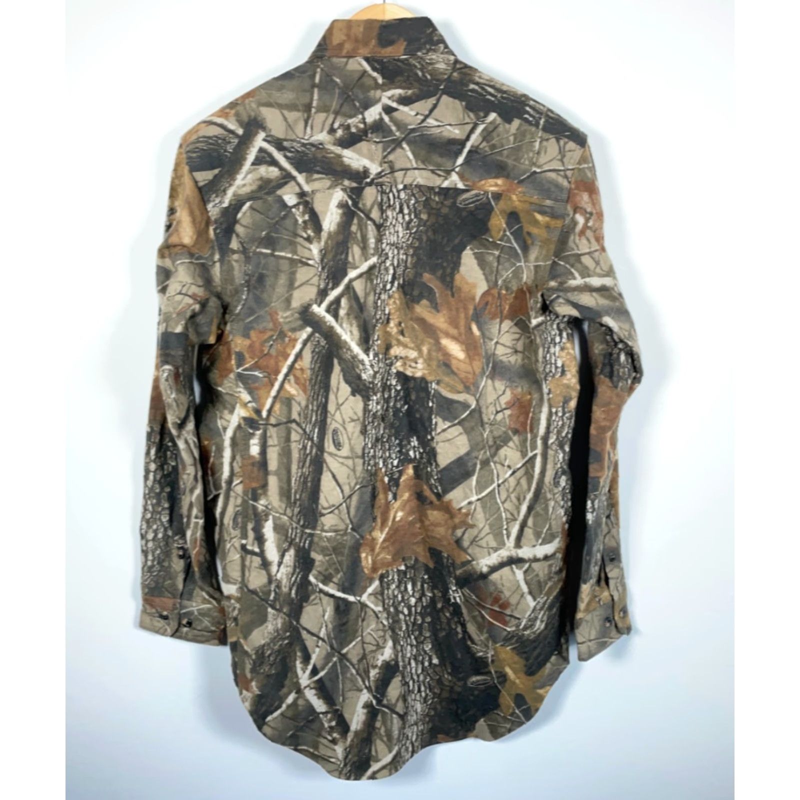 Wrangler Wrangler Pro Gear Camo Flannel Shirt Men's Medium Real Tree Hardwood Camouflage Size US M / EU 48-50 / 2 - 2 Thumbnail