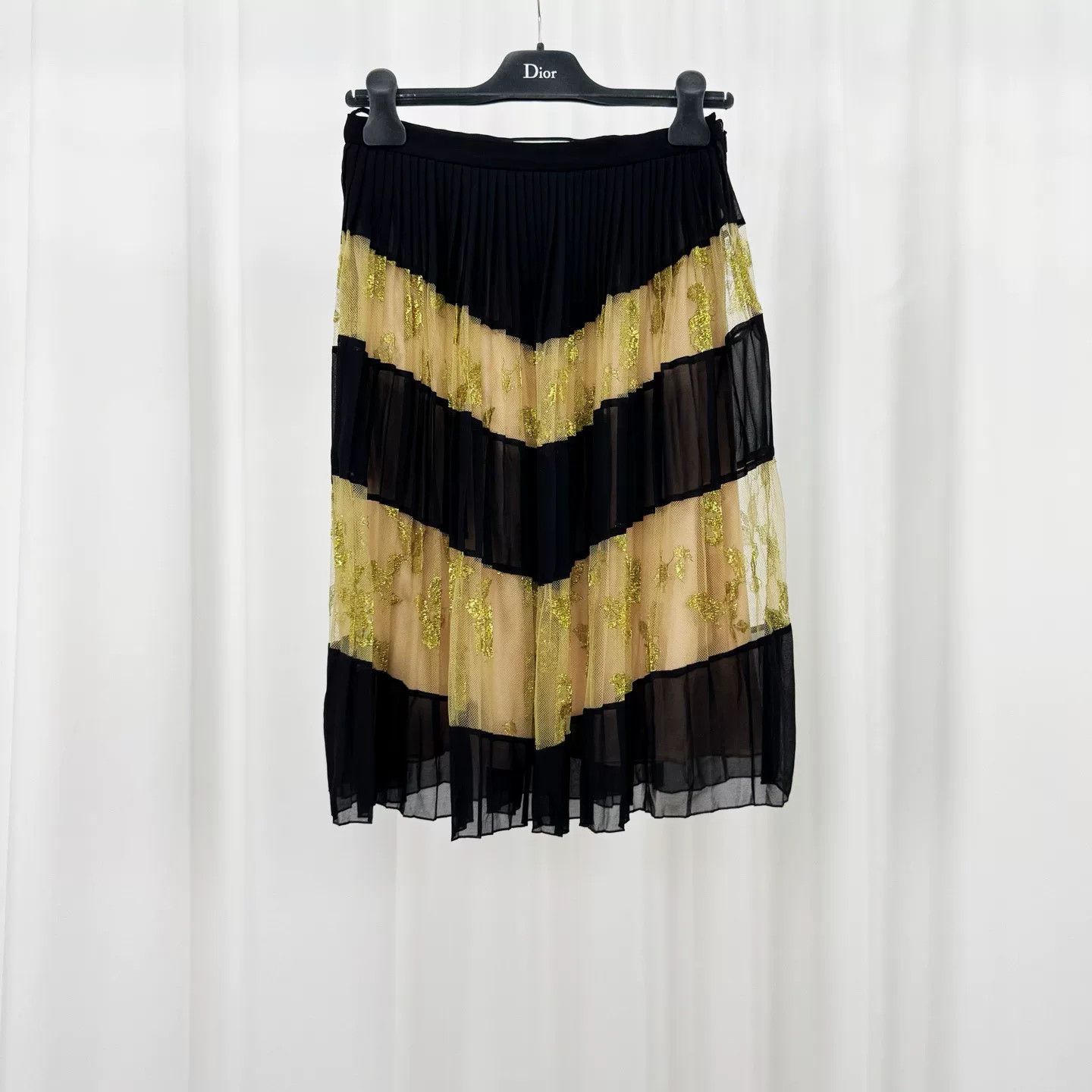 Gucci Gucci Double-Layer Color-Block Striped Tulle Skirt Size 40" / US 18 - 1 Thumbnail