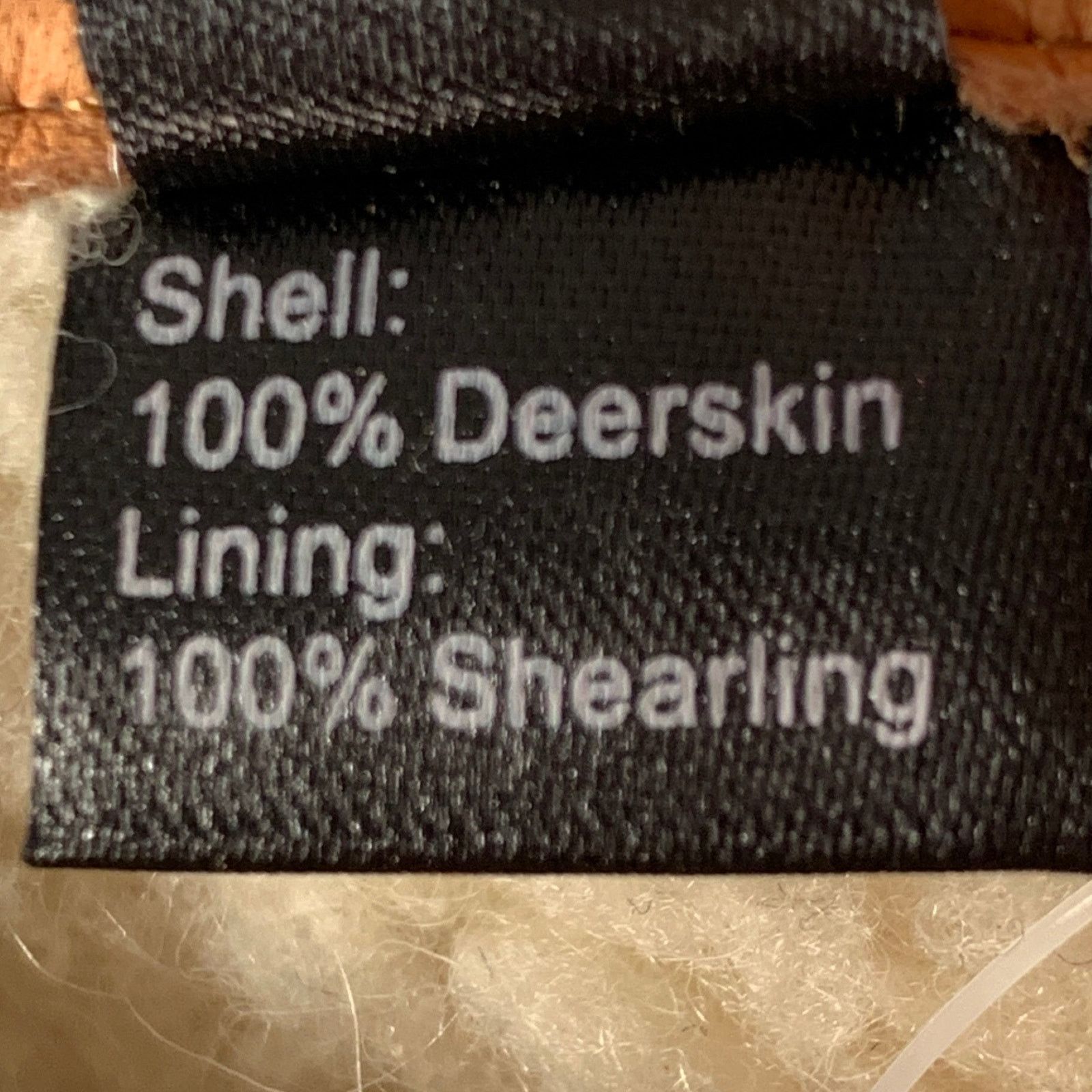 Will Leather Goods WILL LEATHER GOODS L Tan Deerskin Leather Shearling Gloves Size ONE SIZE - 6 Thumbnail