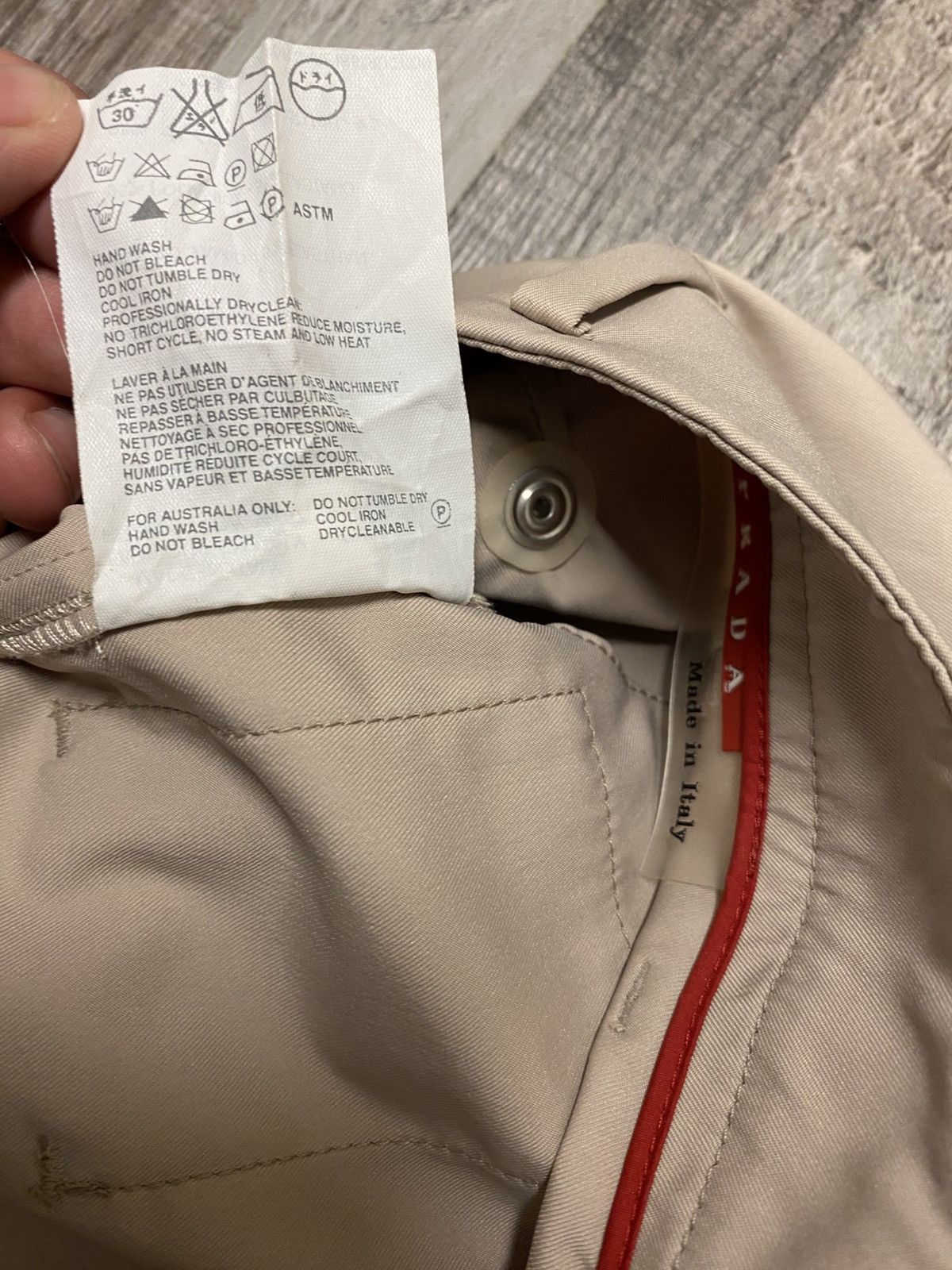 Prada Prada Linea Rossa Trousers Khaki Pants Red Tab Rare Size US 26 / EU 42 - 7 Thumbnail