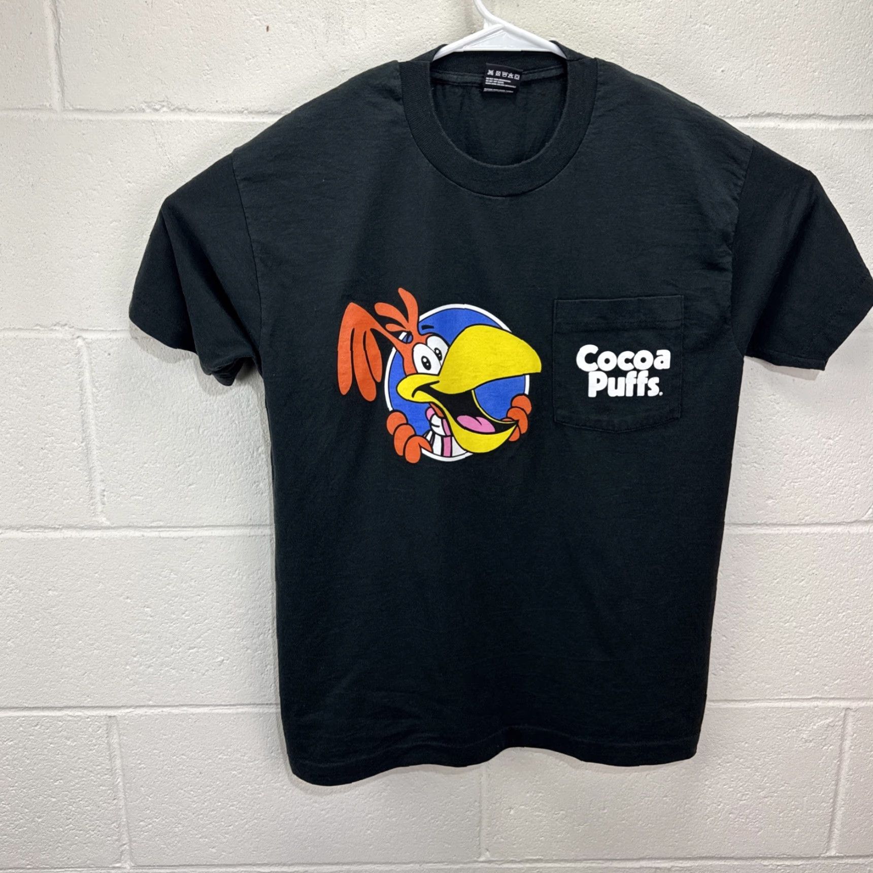 Fruit Of The Loom Vintage Cocoa Puffs Promo T-Shirt Men Large Black 90s Food Cartoon Logo USA Fruit of the Loom Size US L / EU 52-54 / 3 - 2 Thumbnail