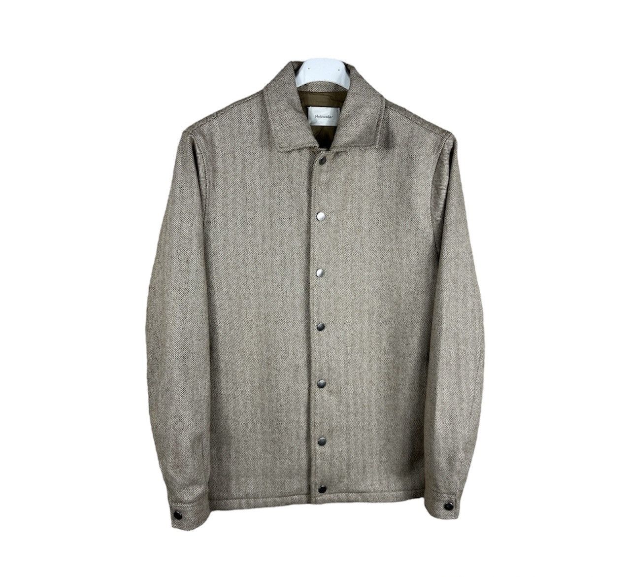 Holzweiler Holzweiler gabo shirt jacket sand wool herringbone button up Size US S / EU 44-46 / 1 - 1 Thumbnail