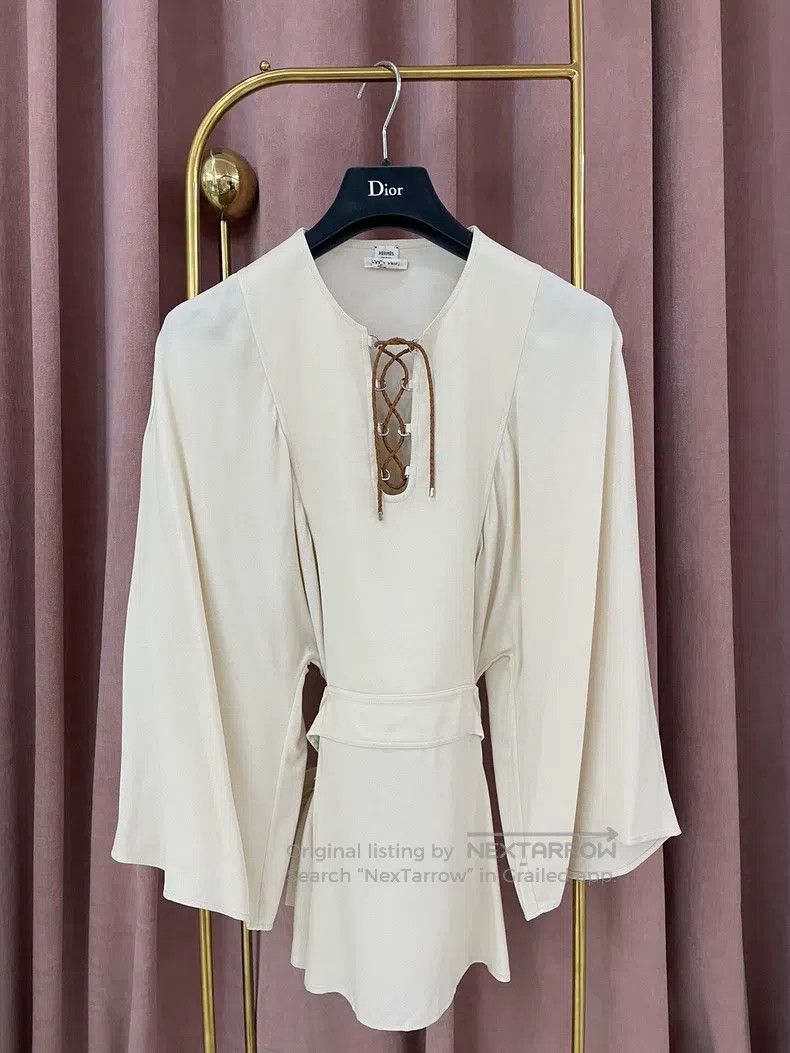 Hermes Hermes Off-White Dress Shirt Size XXS / US 00 / IT 34 - 5 Thumbnail