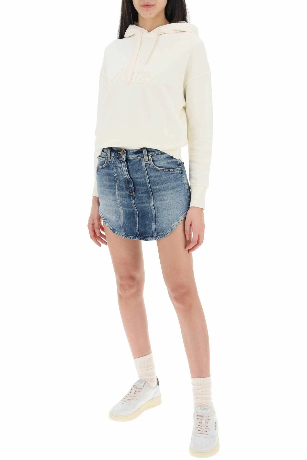 AUTRY o1y0725 Logo Hoodie in White Size XS / US 0-2 / IT 36-38 - 5 Thumbnail