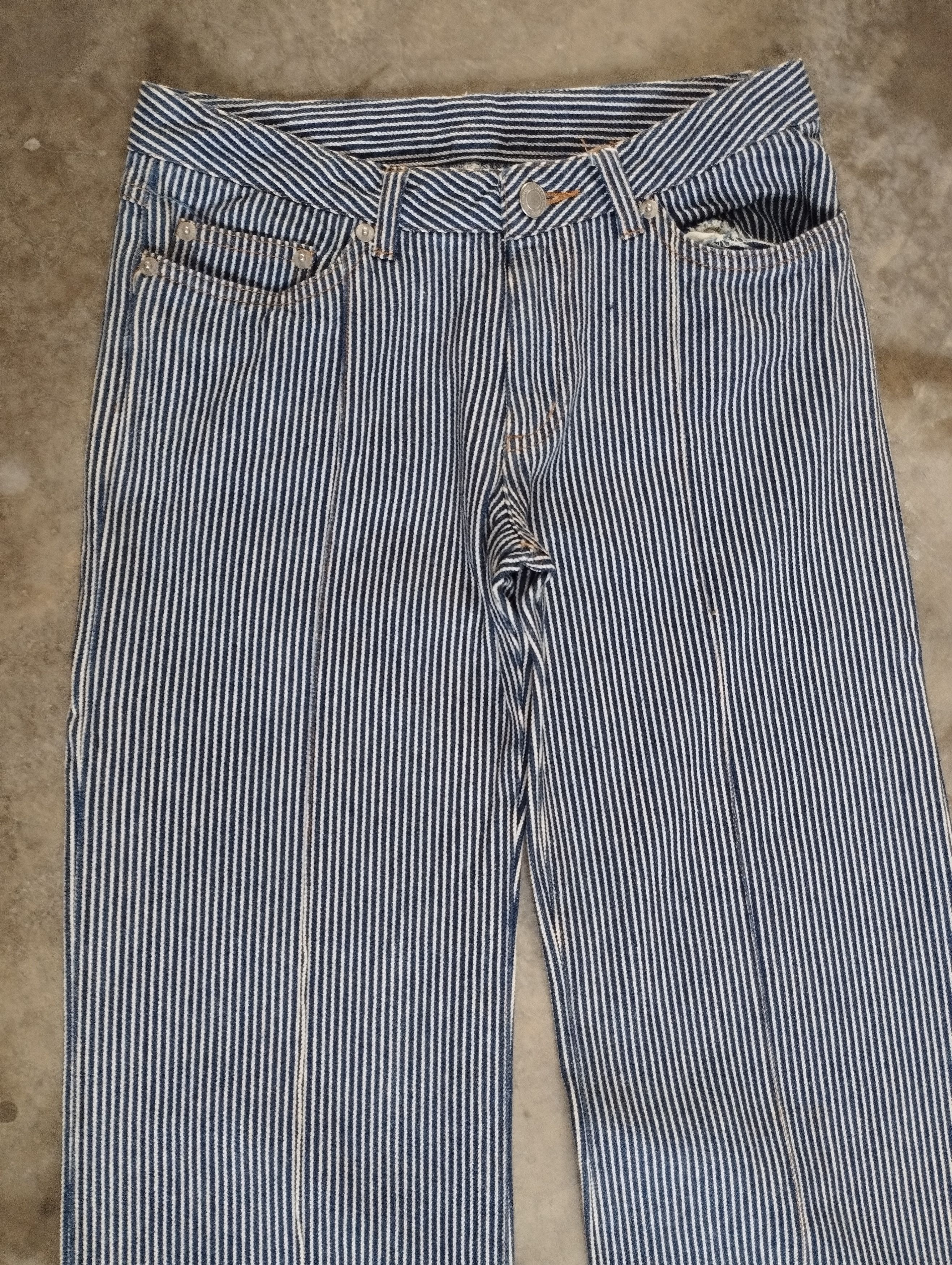 Tornado Mart Super Flare Jeans Japan Hickory Stripe Bootcut Jeans Size US 26 / EU 42 - 3 Thumbnail