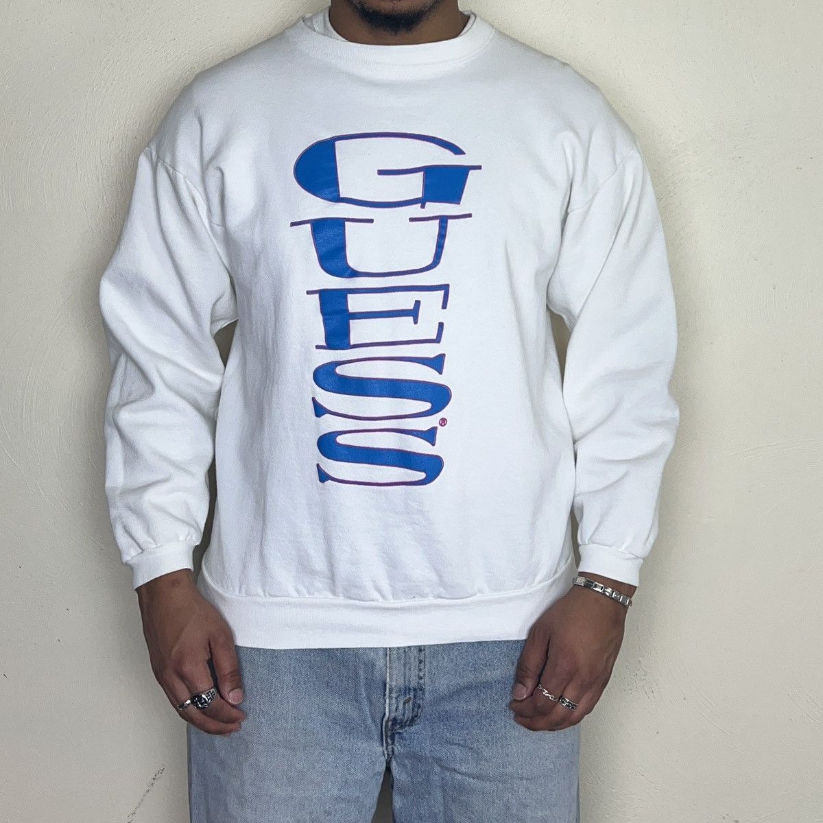 Guess × Vintage Vintage Guess Spellout Logo Crewneck Size US M / EU 48-50 / 2 - 6 Thumbnail