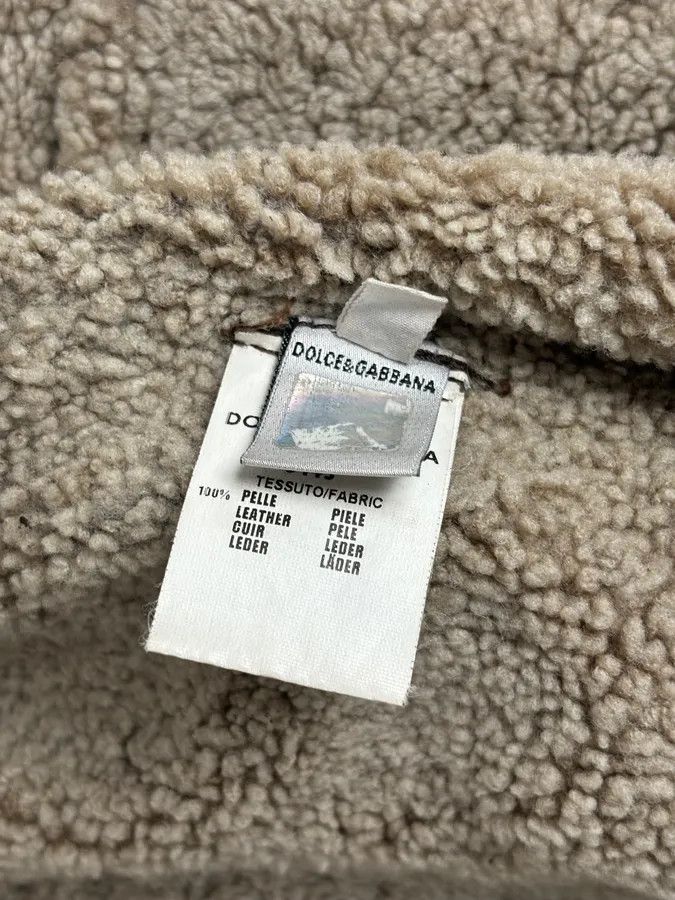Dolce & Gabbana 1990s Dolce & Gabbana Brown Shearling Leather Jacket Size US M / EU 48-50 / 2 - 14 Thumbnail