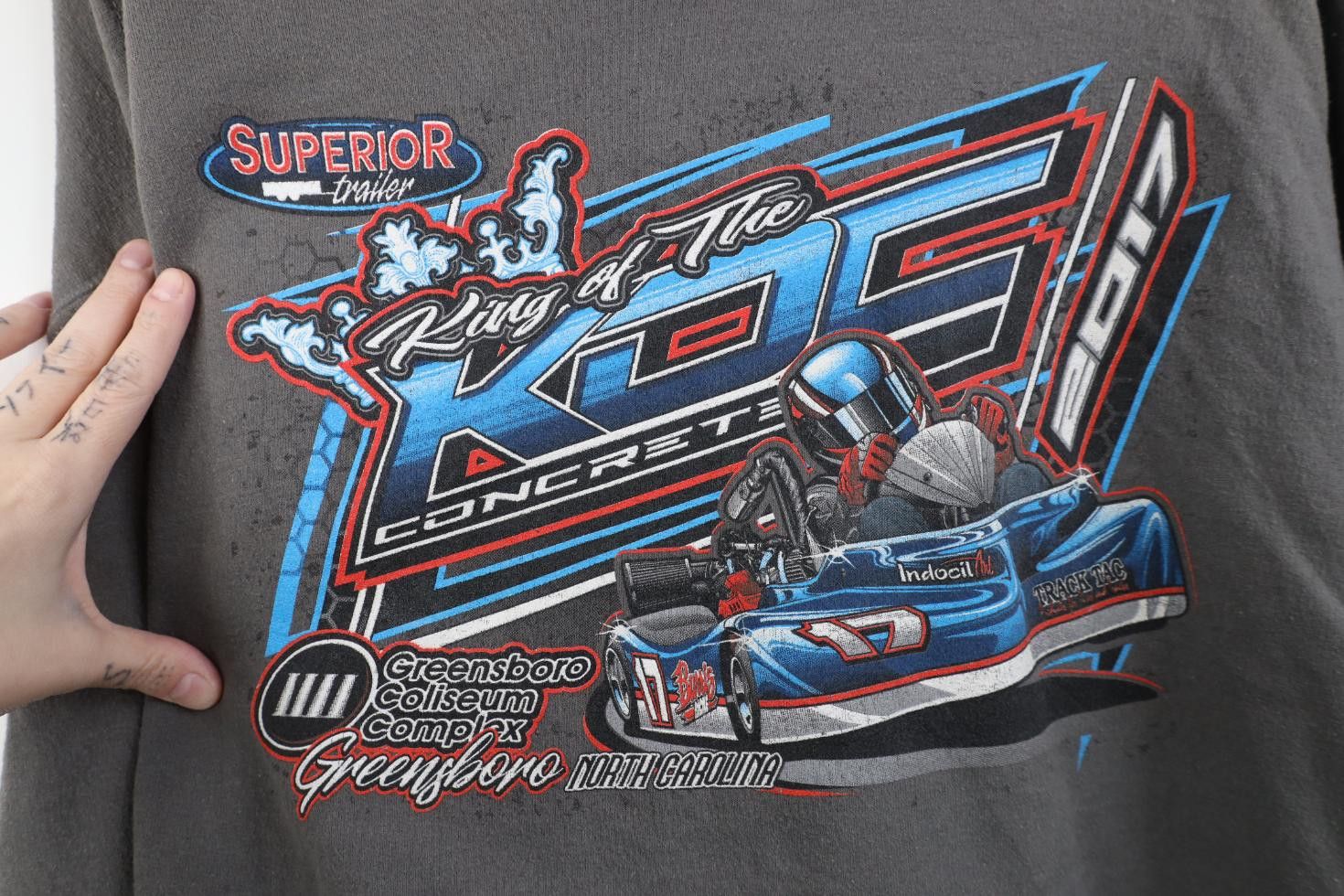 Vintage Y2K Greensboro Coliseum Complex King of the Concrete Hoodie Size US XL / EU 56 / 4 - 4 Thumbnail