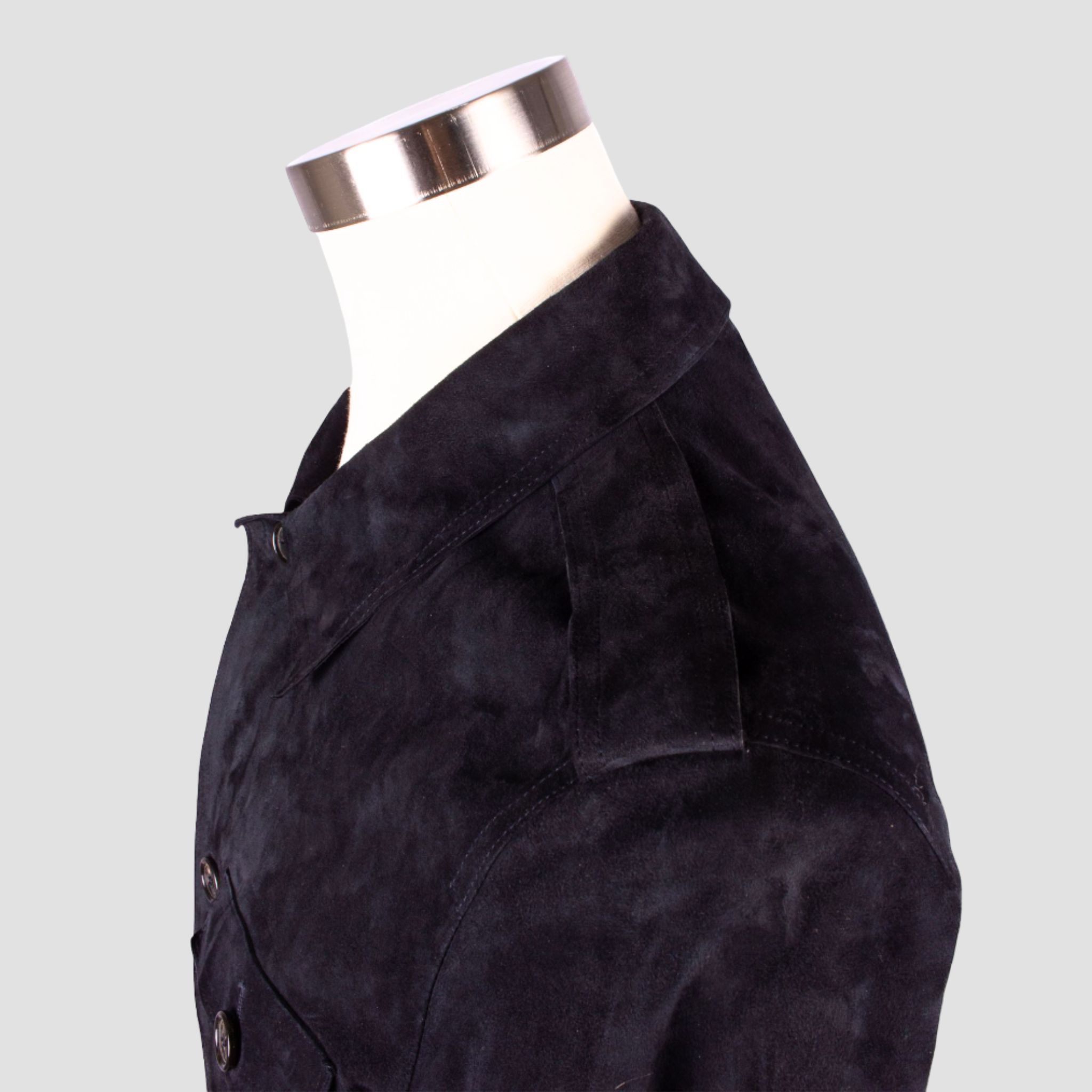 Prada PRADA S/S 2003 Dark Navy Suede Leather Field Jacket Size US M / EU 48-50 / 2 - 5 Thumbnail