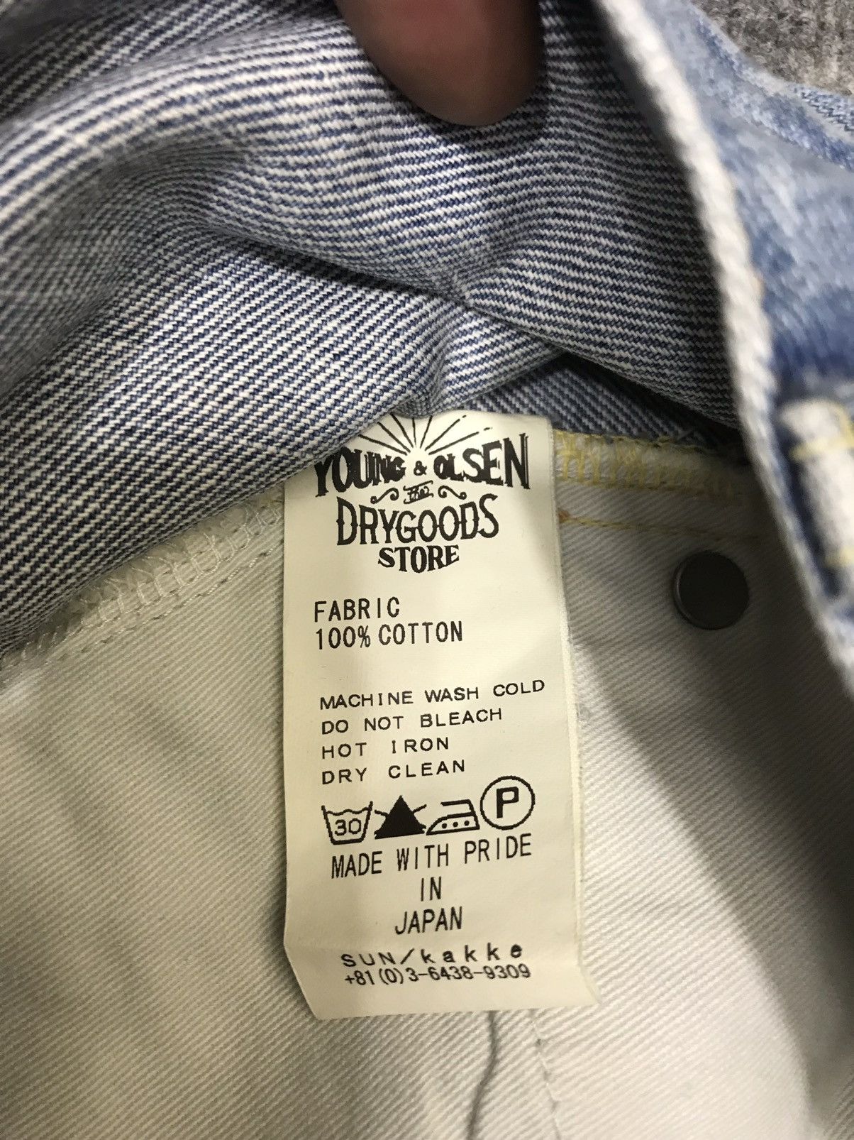 Japanese Brand 💥90s Style💥YOUNG&OLSEN LIGHT WASH SELVEDGE DENIM F381 Size US 28 / EU 44 - 19 Thumbnail
