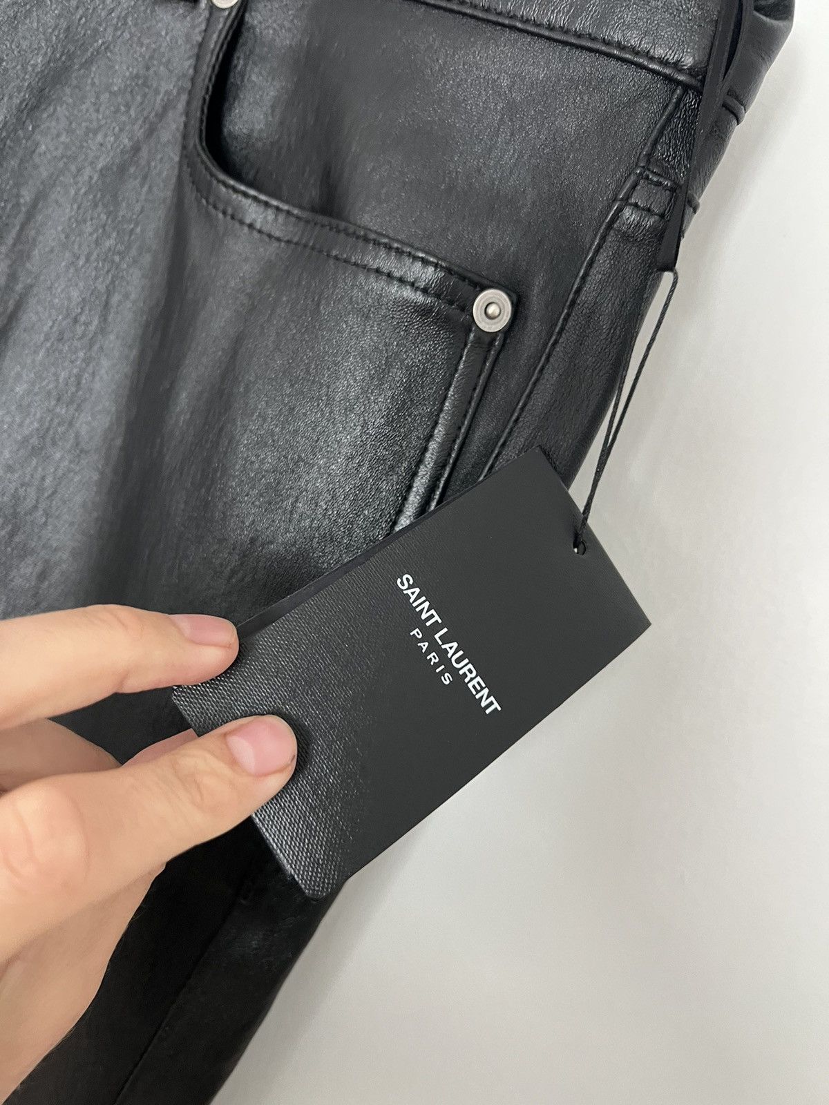 Saint Laurent Paris BNWT $2690 Lambskin Leather Pants Size US 36 / EU 52 - 3 Thumbnail