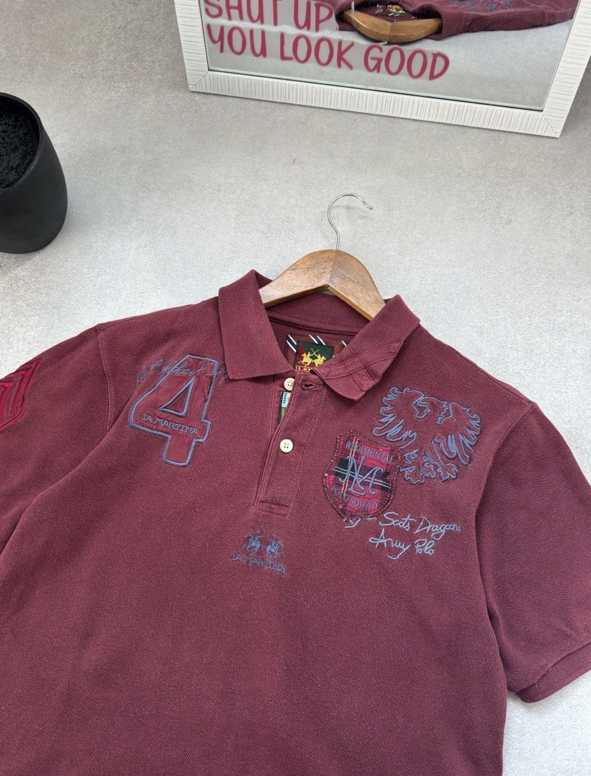 La Martina Vintage La Martina Number Multi Logo Racing Pony Polo Shirt Size US S / EU 44-46 / 1 - 3 Thumbnail