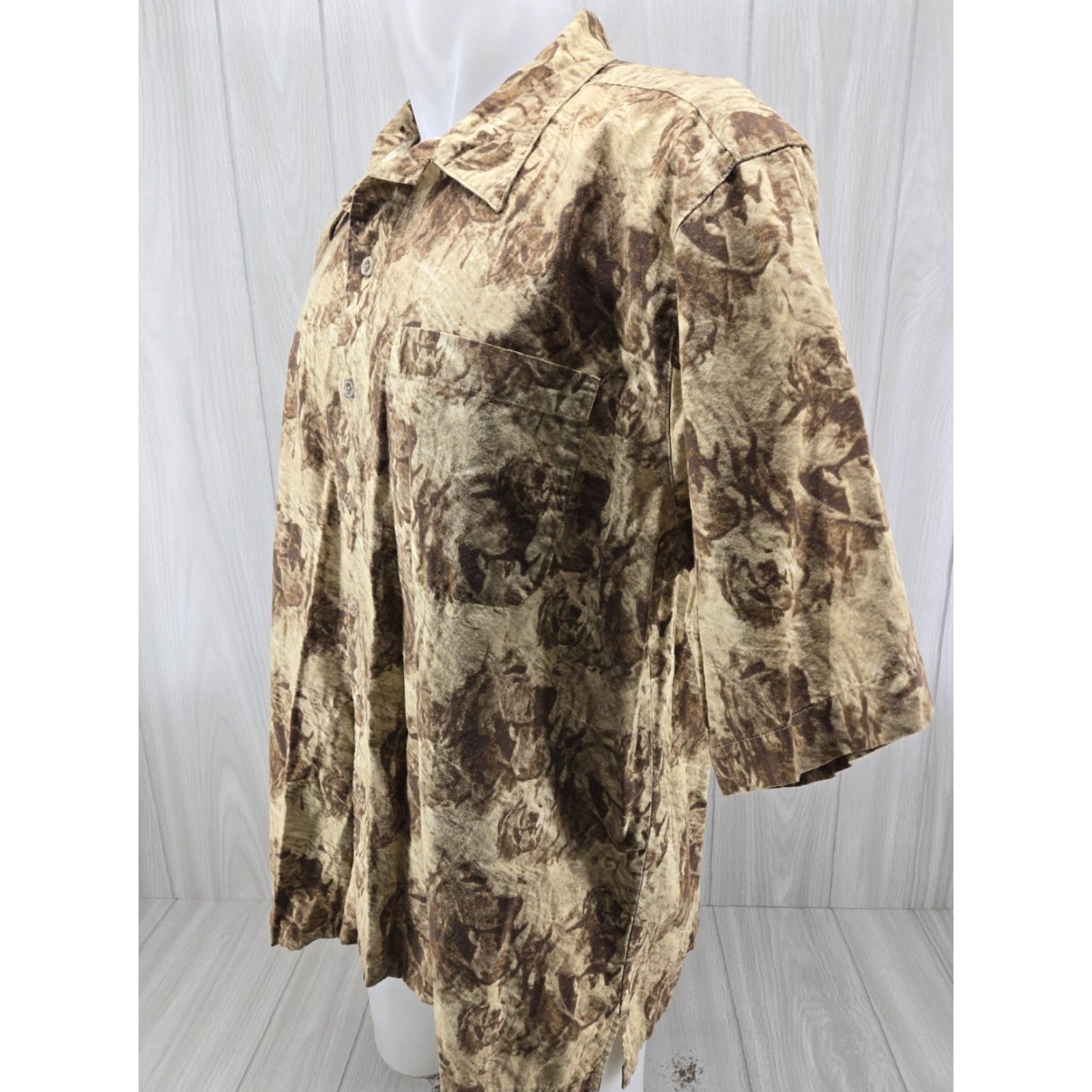Wrangler VINTAGE Wrangler CAMODOG Camouflage Button Shirt XL Size US XL / EU 56 / 4 - 3 Thumbnail
