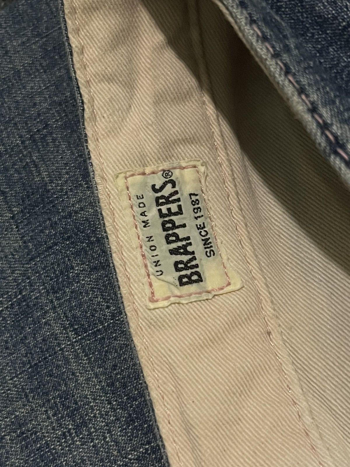 Japanese Brand ⚡️Insane⚡️Japanese Brand Brappers Union Made Distressed Jeans Size US 28 / EU 44 - 15 Thumbnail