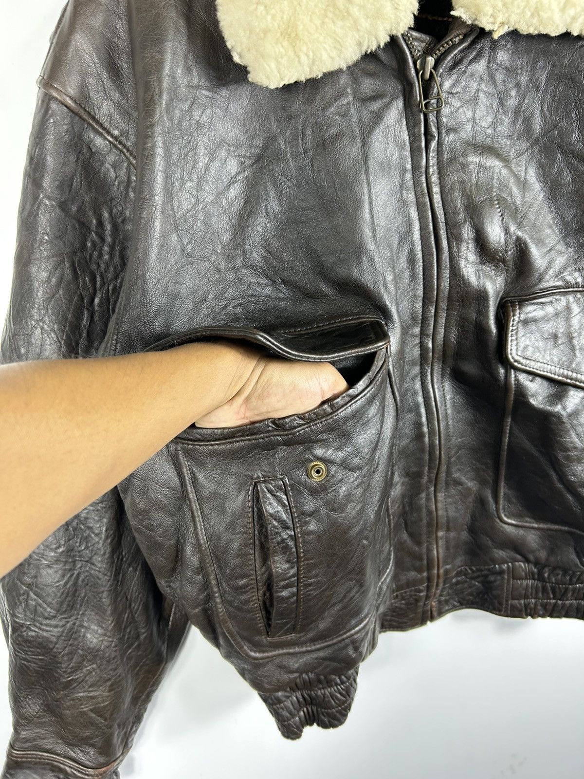 Leather ⚡️Vintage D’Homme A Homme A2 Leather Jacket Size US L / EU 52-54 / 3 - 6 Thumbnail