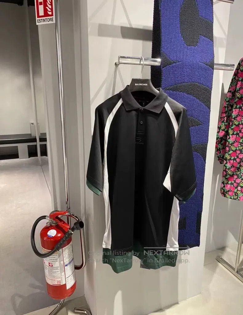 Balenciaga Balenciaga Embroidered 3B false two-piece layered polo shi Size US XS / EU 42 / 0 - 2 Thumbnail
