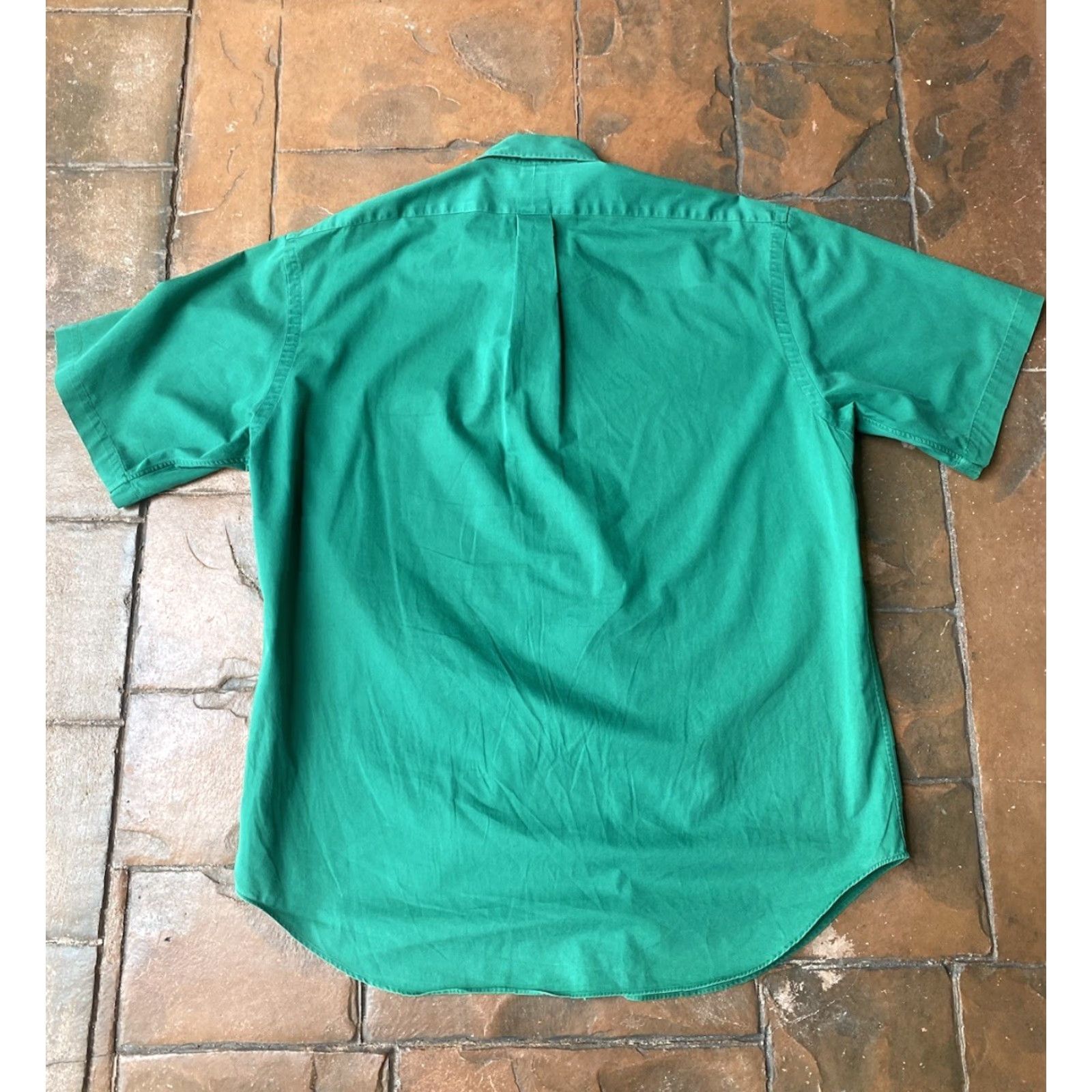 Polo Ralph Lauren VINTAGE Polo Ralph Lauren Blake Button Short Sleeve Shirt Men’s Large Green Size US L / EU 52-54 / 3 - 3 Thumbnail