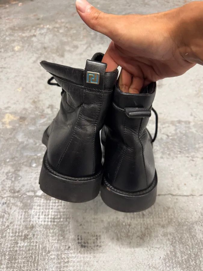 Versace Versace Black Leather High Boots Size US 9 / EU 42 - 4 Thumbnail