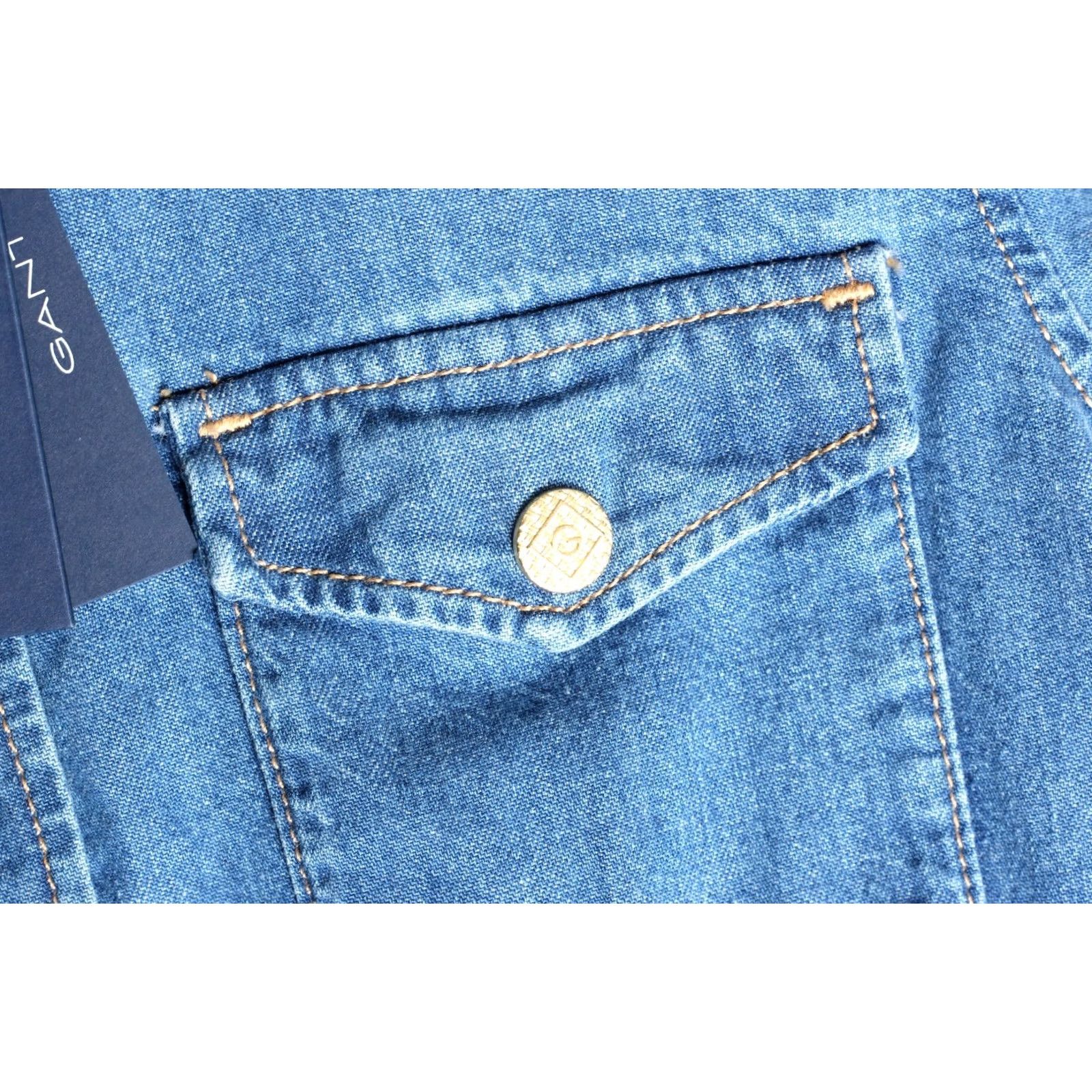 Gant GANT D1 Denim Dress Women Size US 2 UK 4 EUR 32 FRA 34 VR3110 Size S / US 4 / IT 40 - 4 Thumbnail