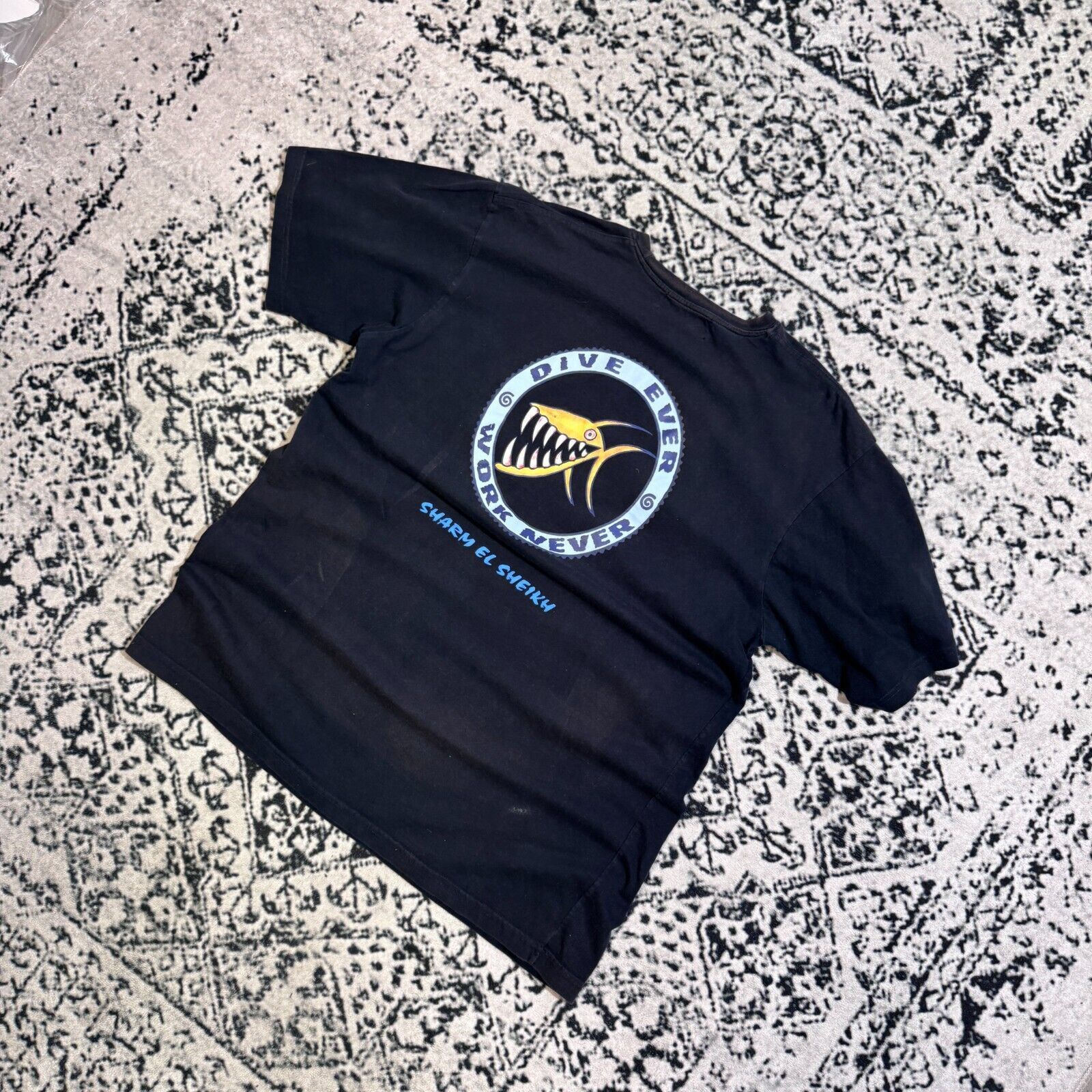 Vintage Vintage Unisex Navy Cotton T-Shirt Size L Dive Ever Surfing Size US L / EU 52-54 / 3 - 8 Thumbnail