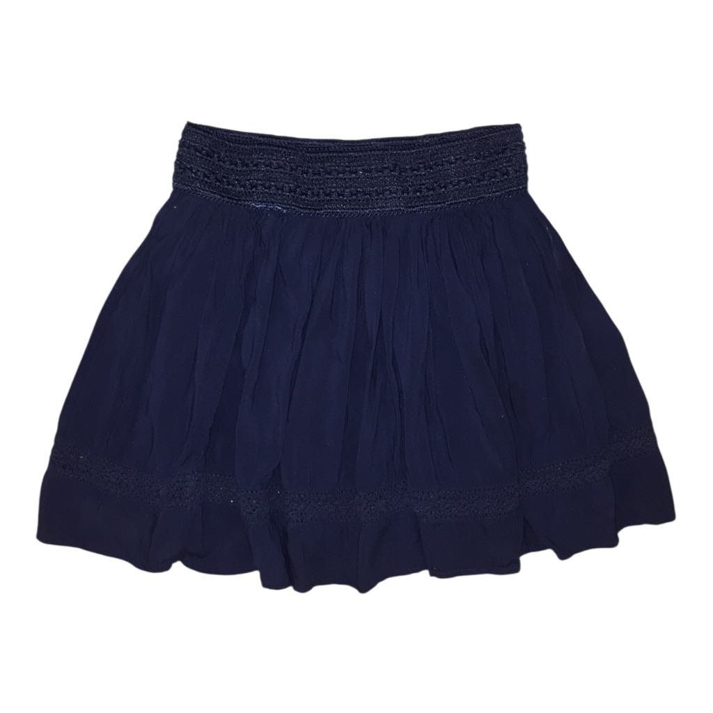 Aeropostale Y2K Aeropostale Ruffle Mini Skirt Blue Tiered Embroidered XS Size 24" / US 00 / IT 34 - 3 Thumbnail