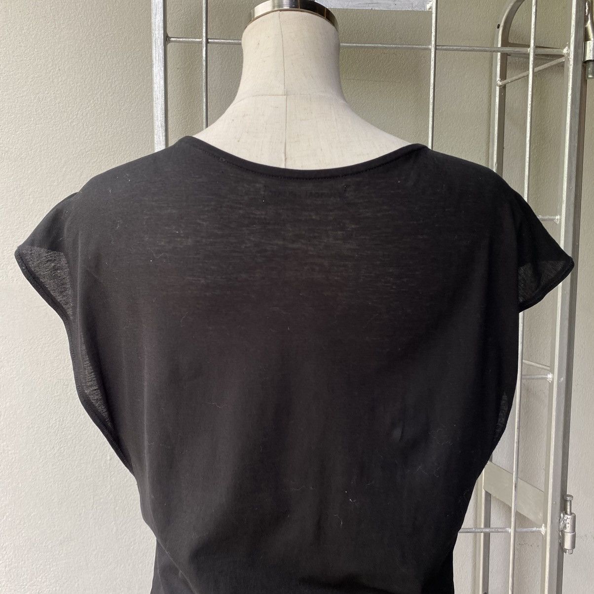 Tsumori Chisato TSUMORI CHISATO Black Butterfly Shoulder V-Neck Top Bow Tie Size XS / US 0-2 / IT 36-38 - 17 Thumbnail
