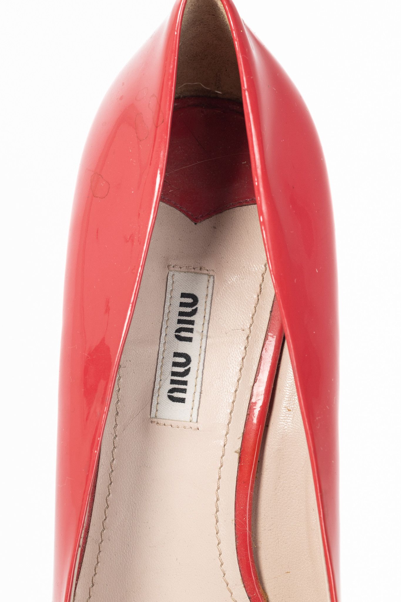 Miu Miu Miu Miu Raspberry Vernice-Leather Bow Crystal-Heel Pumps Size US 10.5 / IT 40.5 - 10 Thumbnail