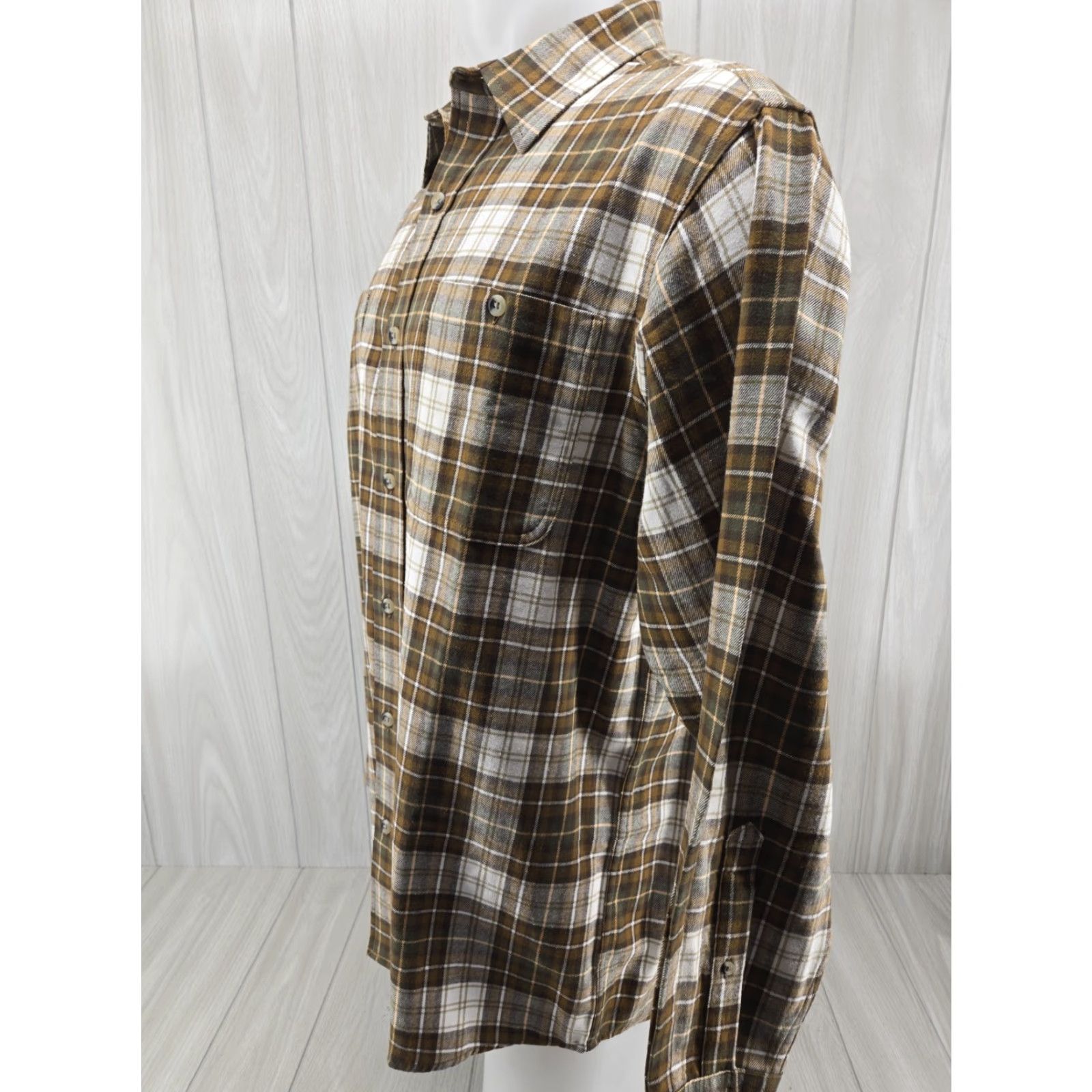 Vintage RedHead Mens Large Plaid Button Down Shirt Brown Green Long Sleeve Shirt Button-Up Casual Classic Outdoor Mens Size US L / EU 52-54 / 3 - 3 Thumbnail