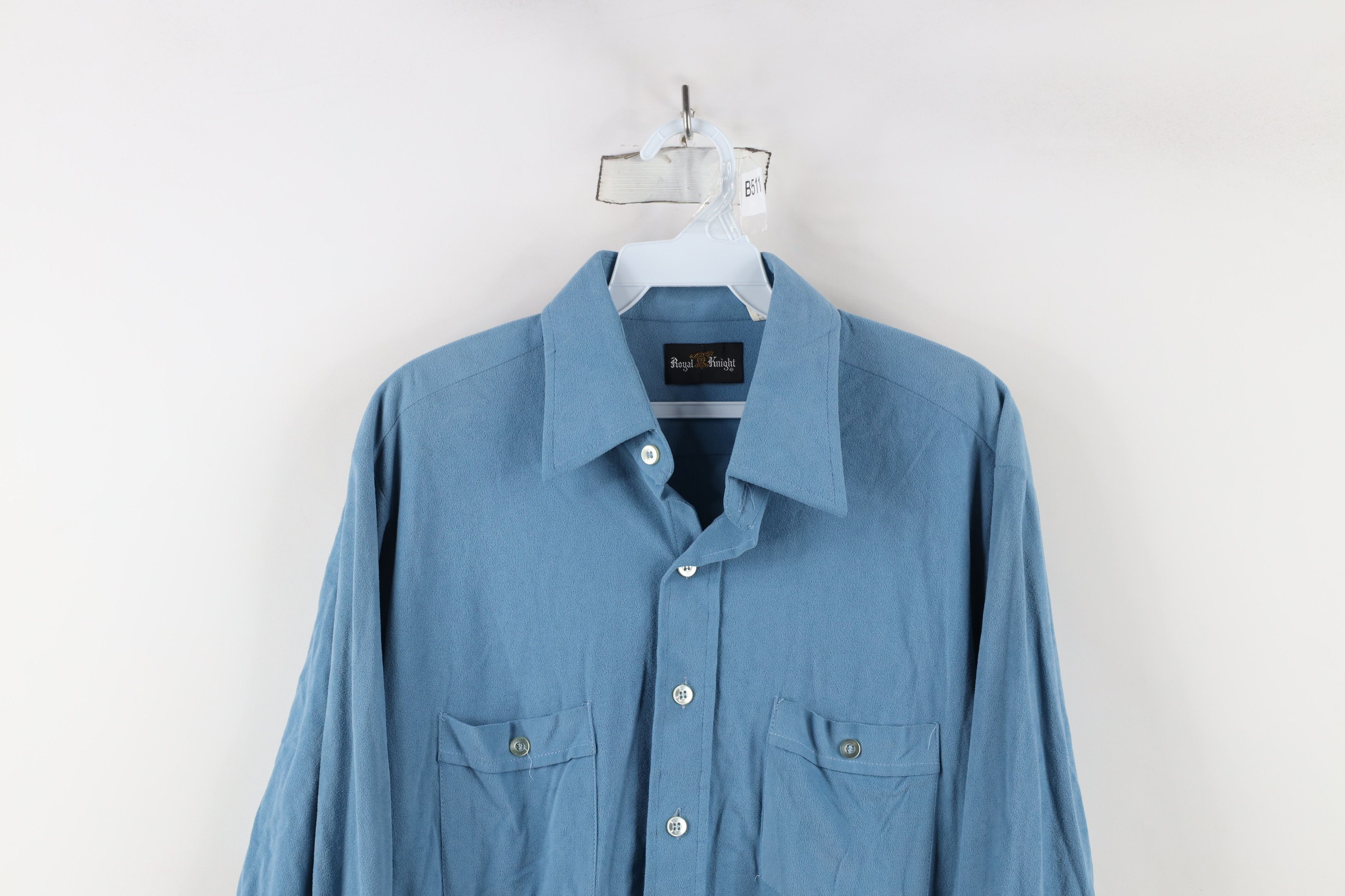 Vintage Vintage 70s Streetwear Double Pocket Collared Button Shirt Size US L / EU 52-54 / 3 - 2 Thumbnail