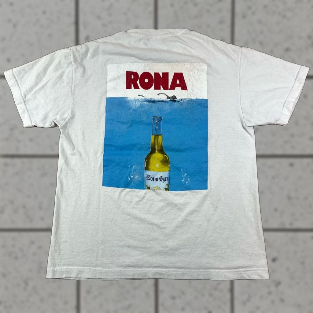 Vintage Full Send Rona Szn Jaws Nelk Boys White T Shirt Size Large Size US M / EU 48-50 / 2 - 1 Thumbnail