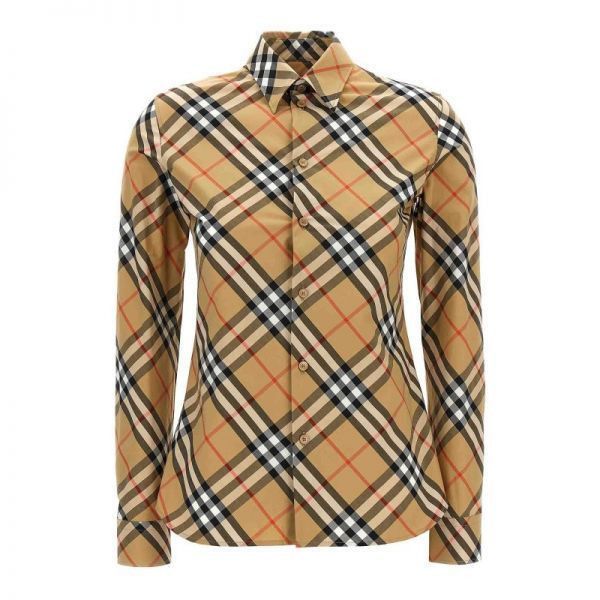 Checked Cotton Shirt, Women's (Size M)