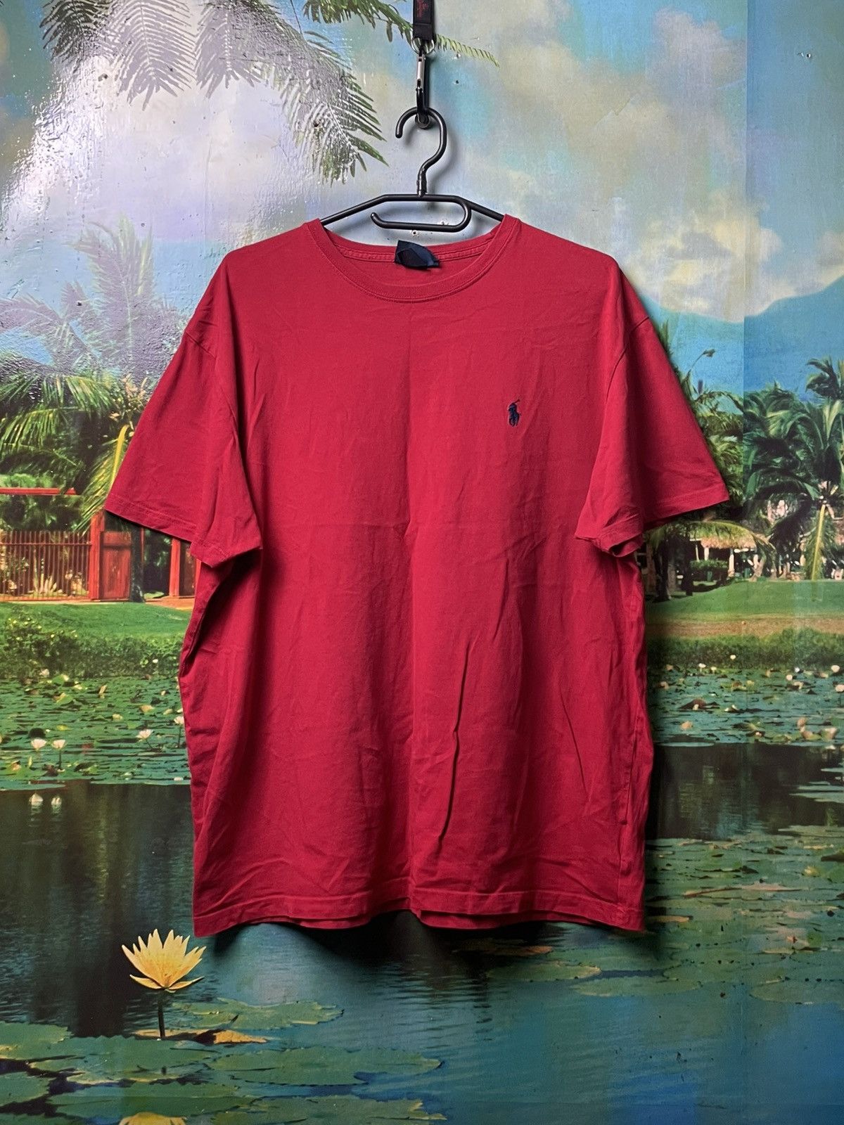 Polo Ralph Lauren Vintage Polo Ralph Lauren Red T-shirt Size US L / EU 52-54 / 3 - 1 Thumbnail